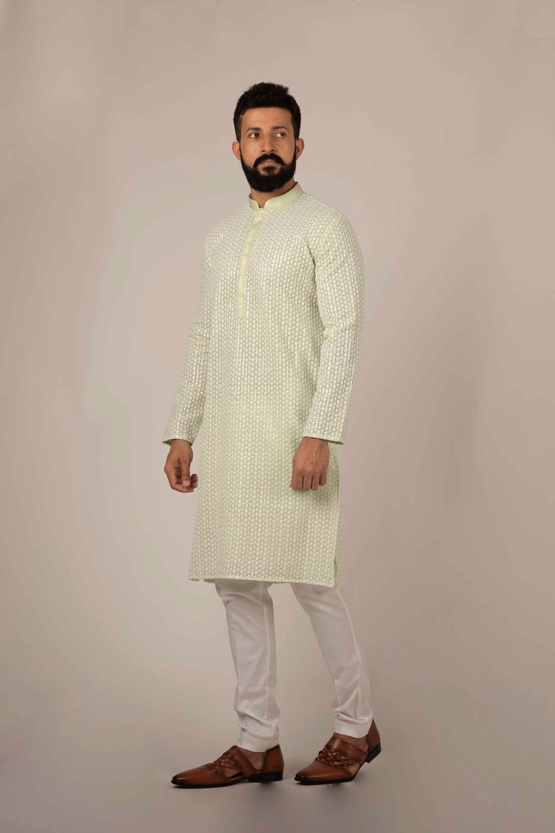 MLS Georgette Chikan Kurta PAJAMA