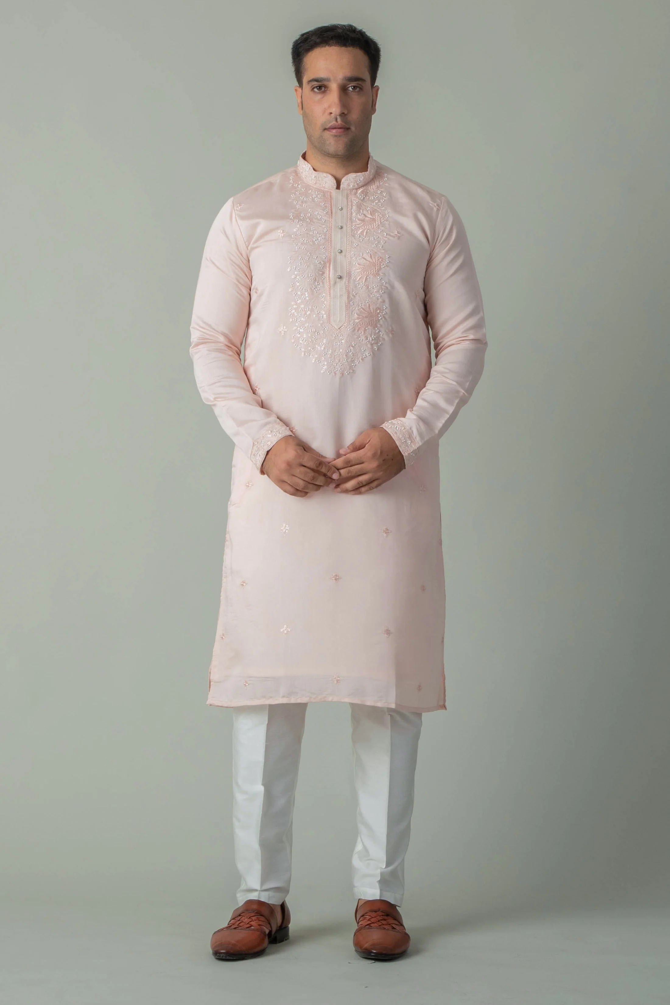 MLS EMBROIDERED KURTA PAJAMA