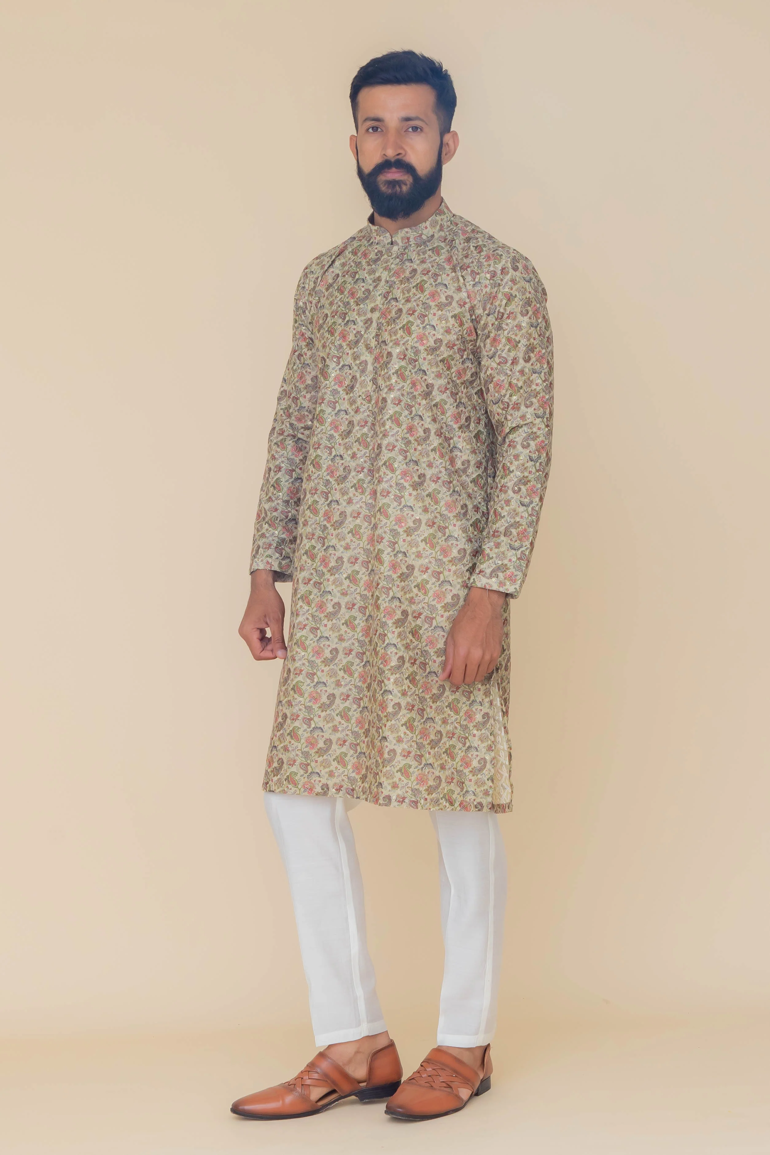 MLS PRINTED KURTA PAJAMA