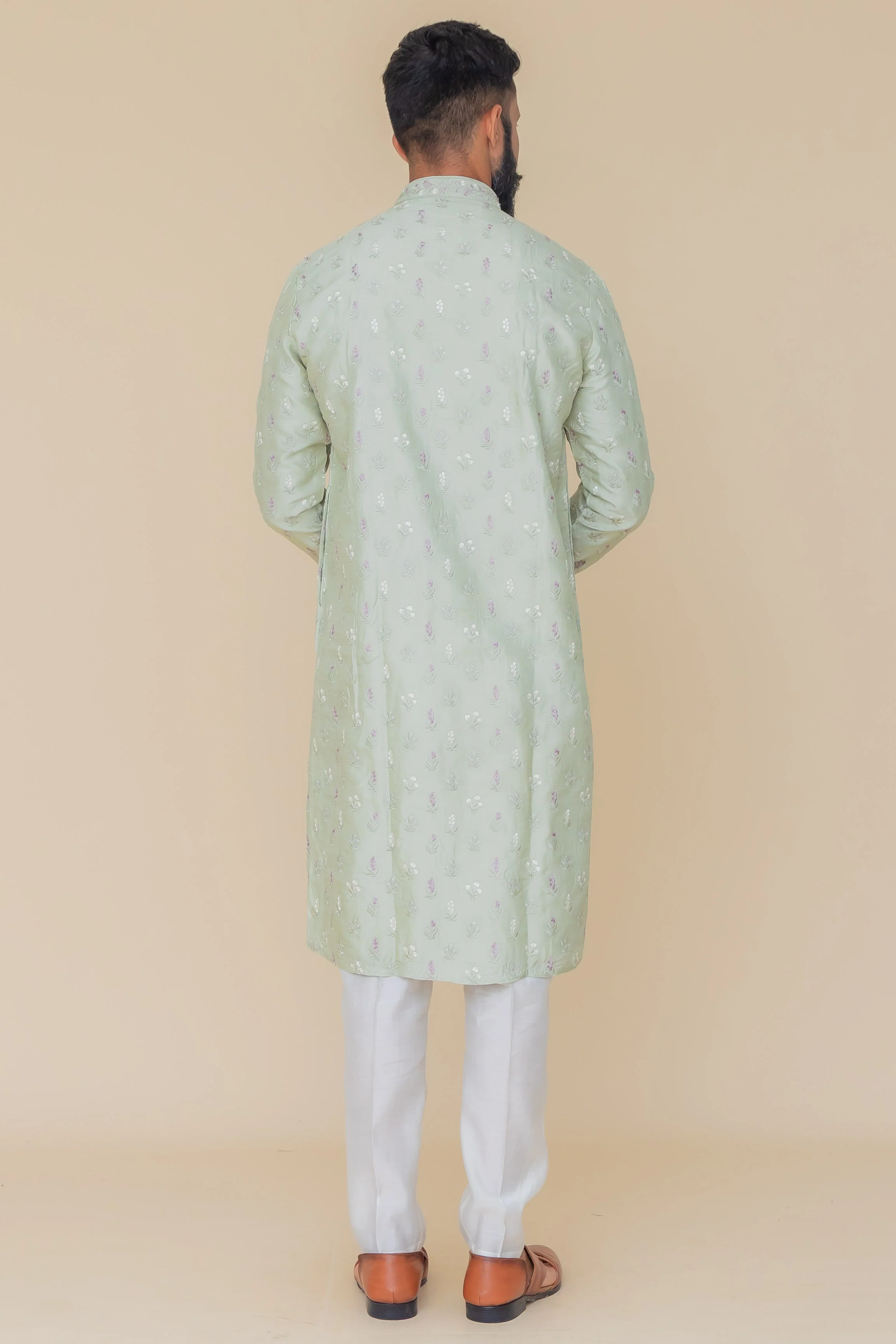 MLS EMBROIDERED KURTA PAJAMA