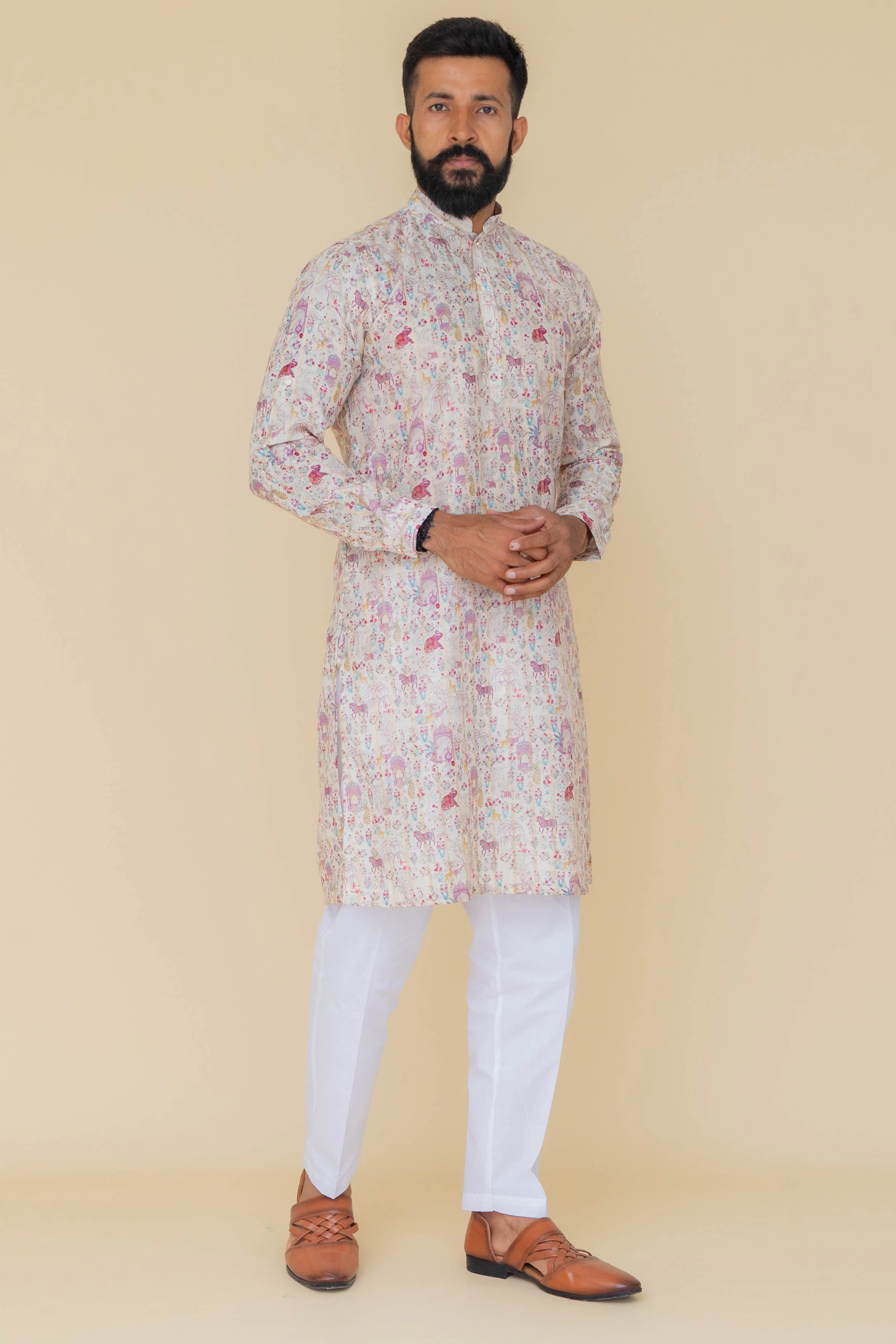 MLS PRINTED KURTA PAJAMA