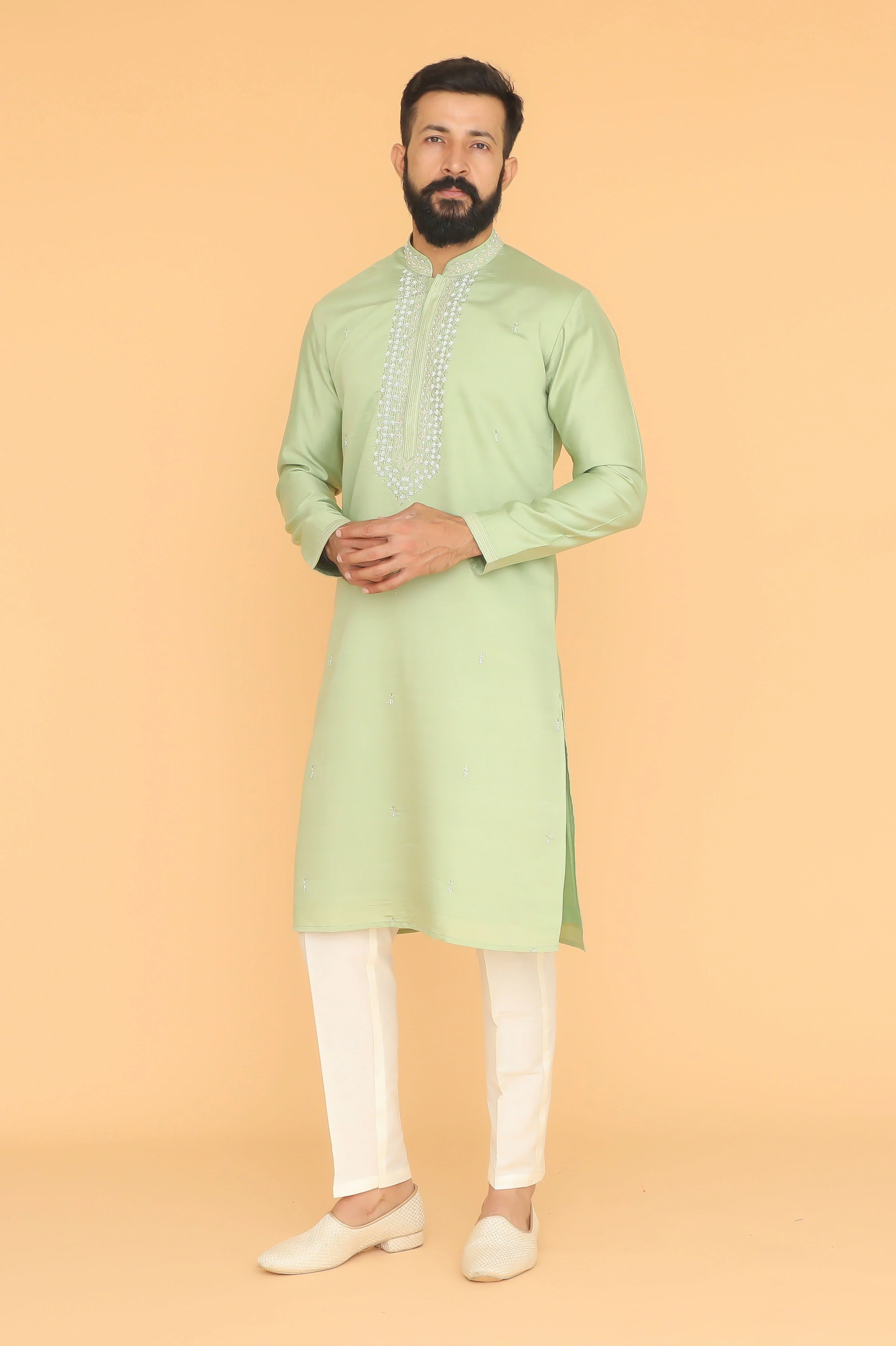 MLS EMBROIDERED KURTA PAJAMA