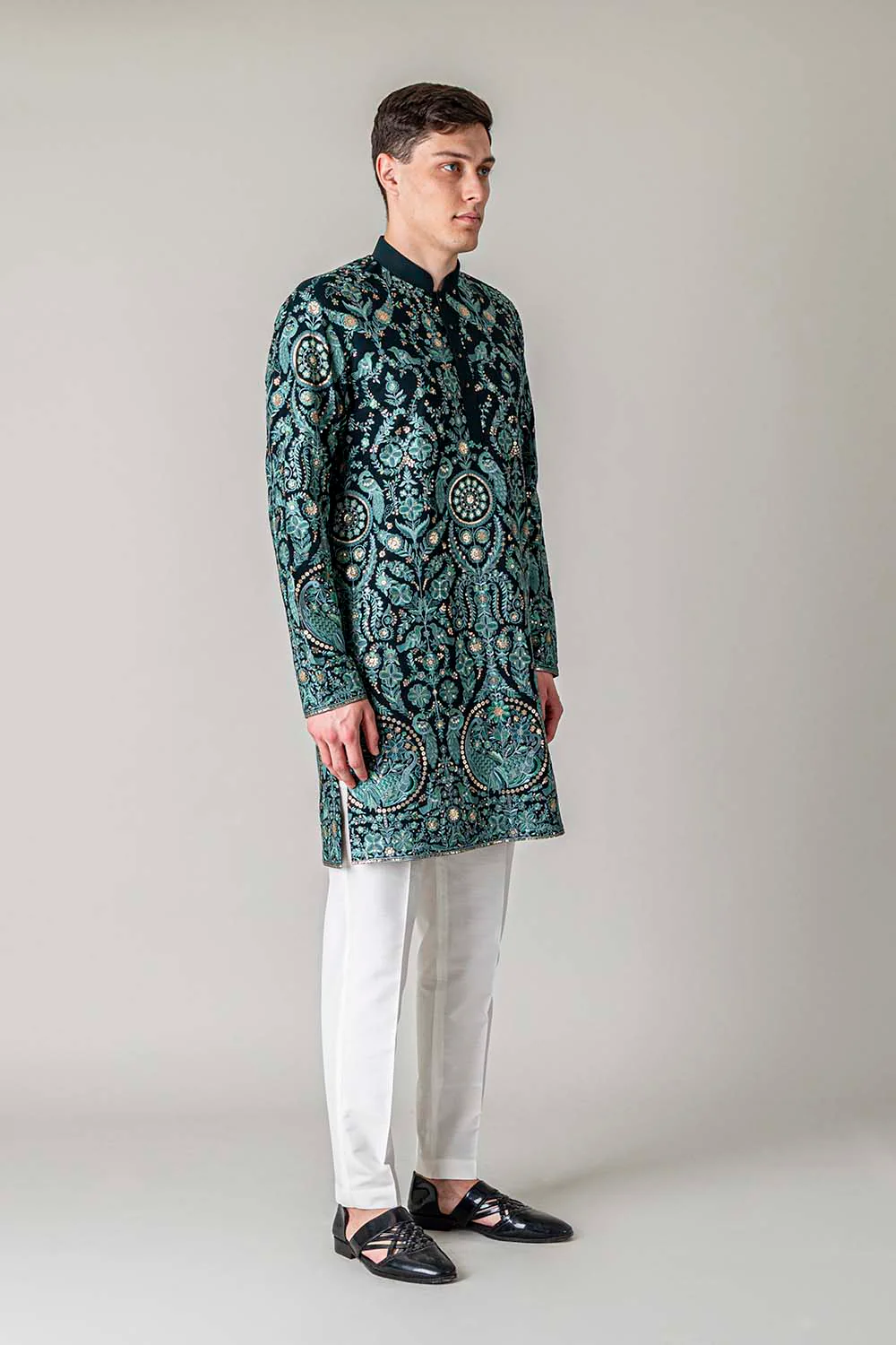 MLS EMBROIDERED KURTA PAJAMA