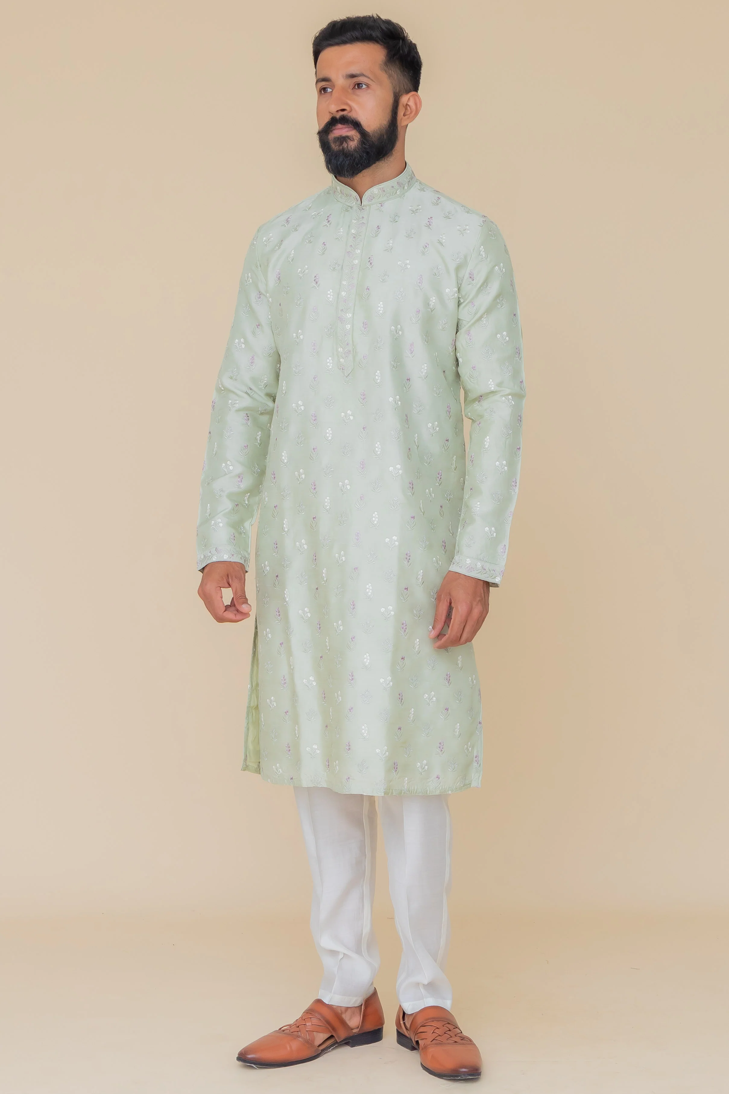 MLS EMBROIDERED KURTA PAJAMA