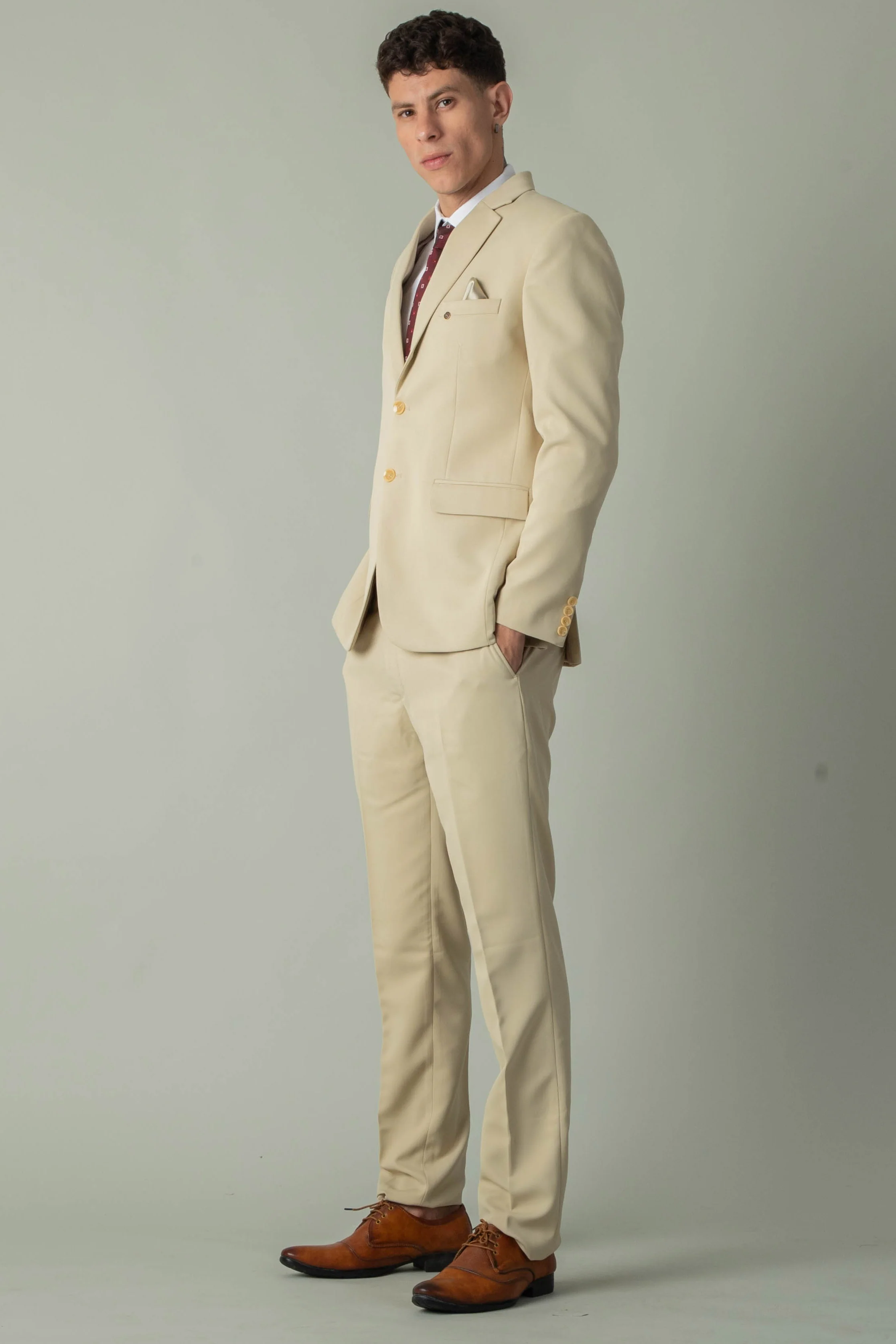 MLS BUSINESS PLAIN SUIT 2PCS