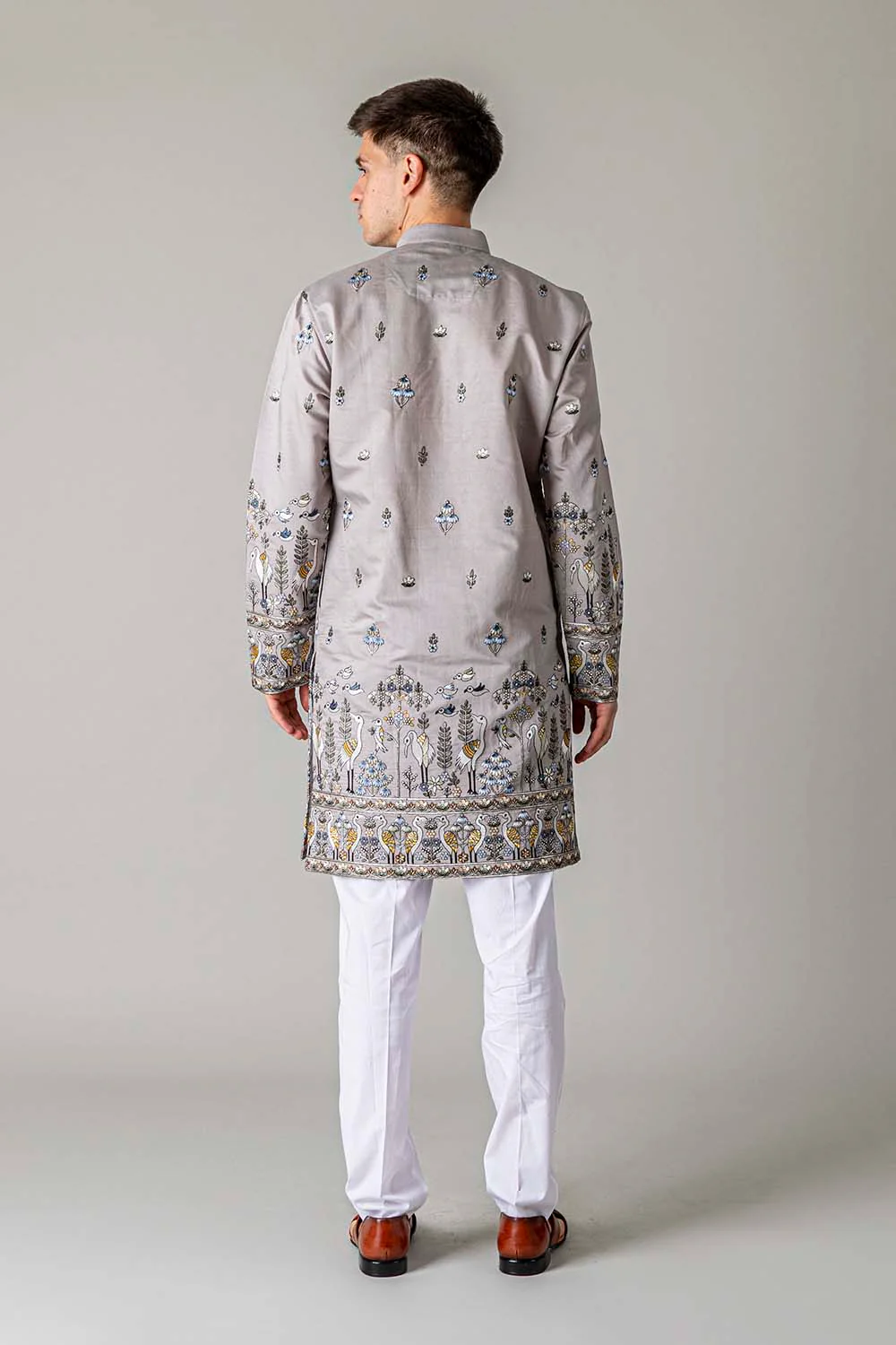 MLS EMBROIDERED KURTA PAJAMA