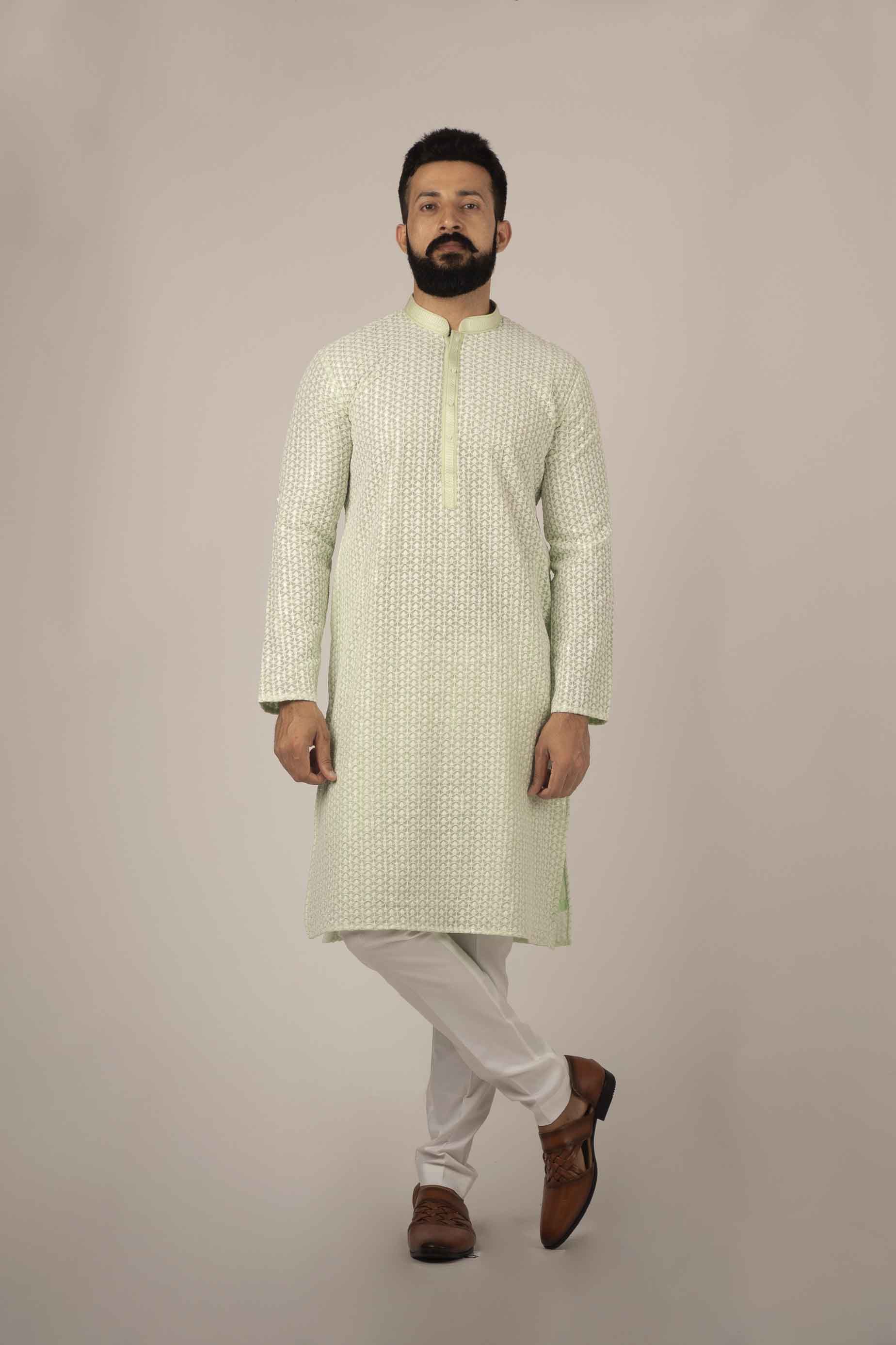 MLS Georgette Chikan Kurta PAJAMA