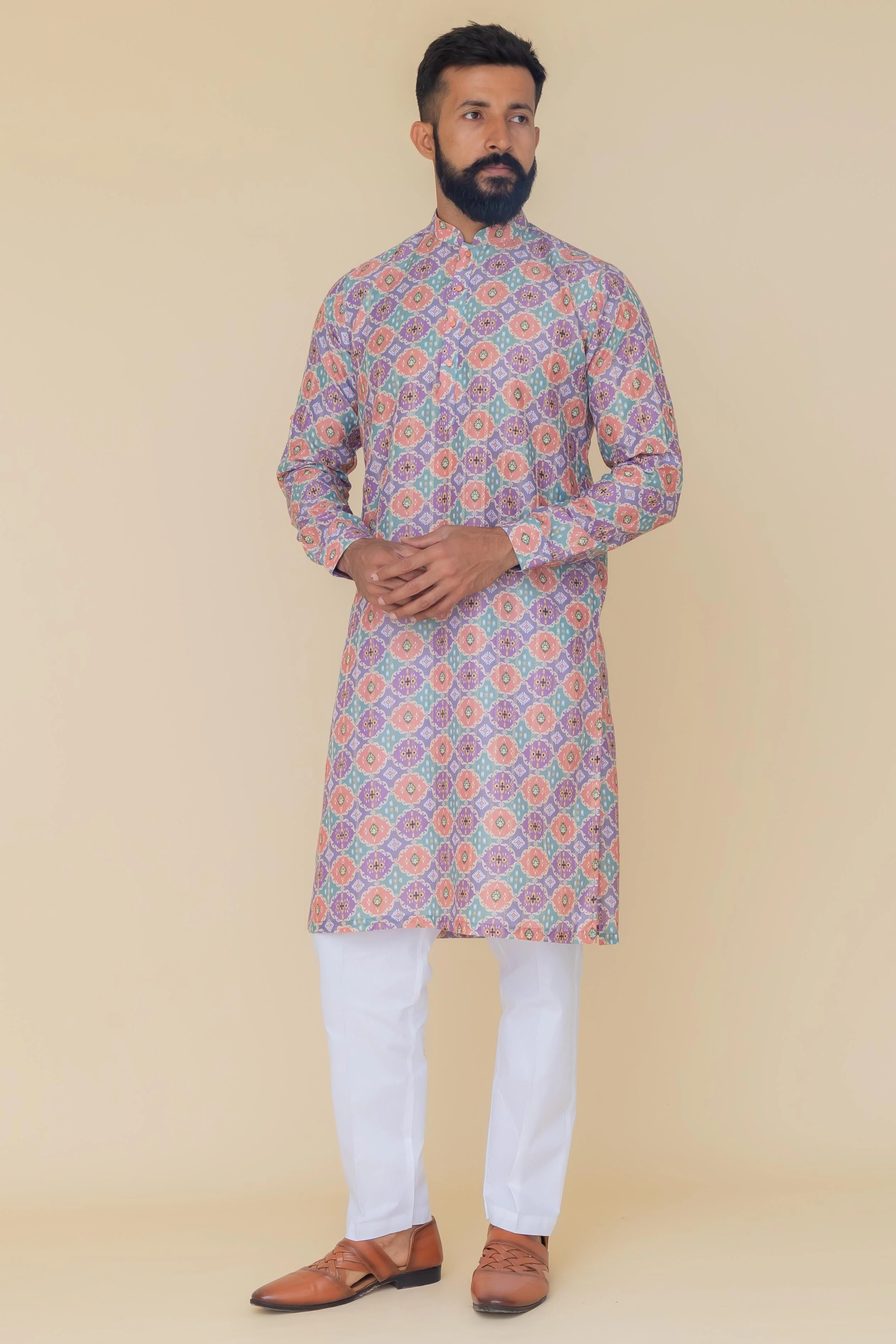 MLS PRINTED KURTA PAJAMA