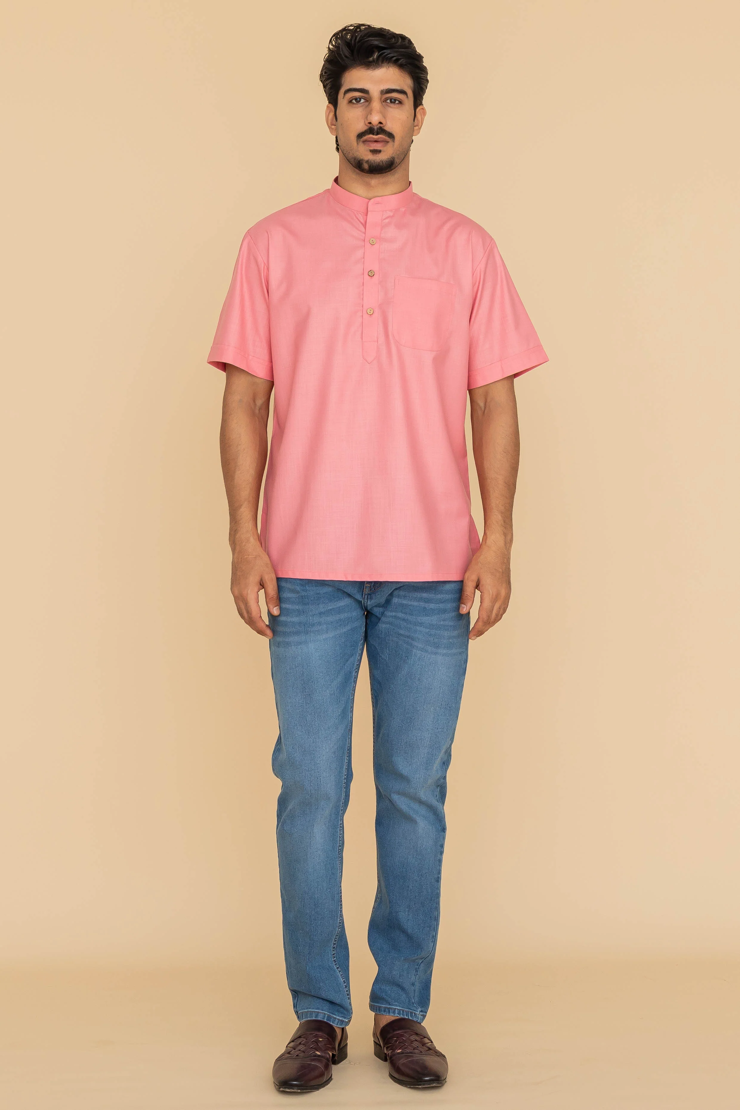 MLS SHORT KURTA HALF SLEEVES