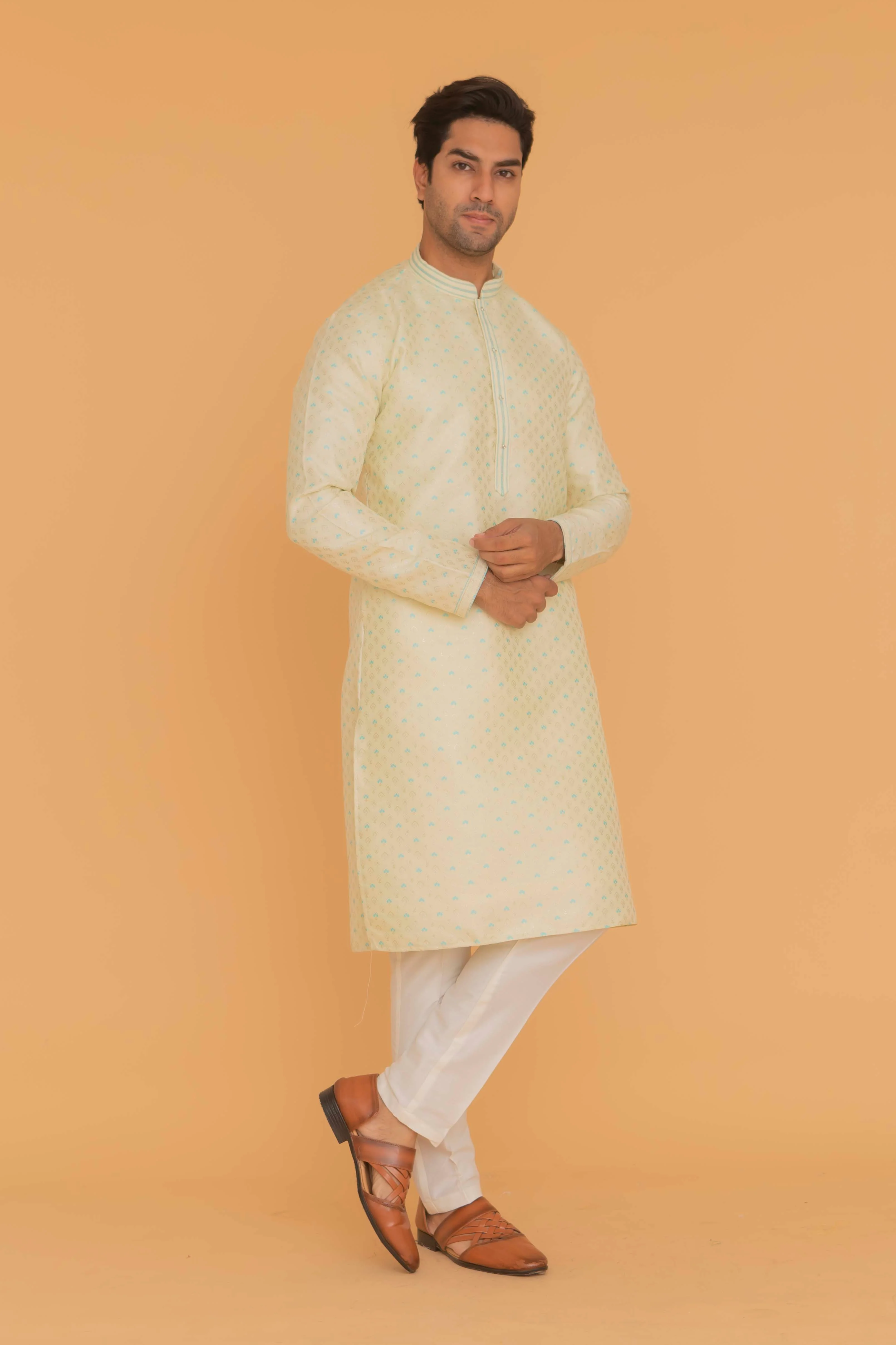 MLS ART SILK KURTA PAJAMA