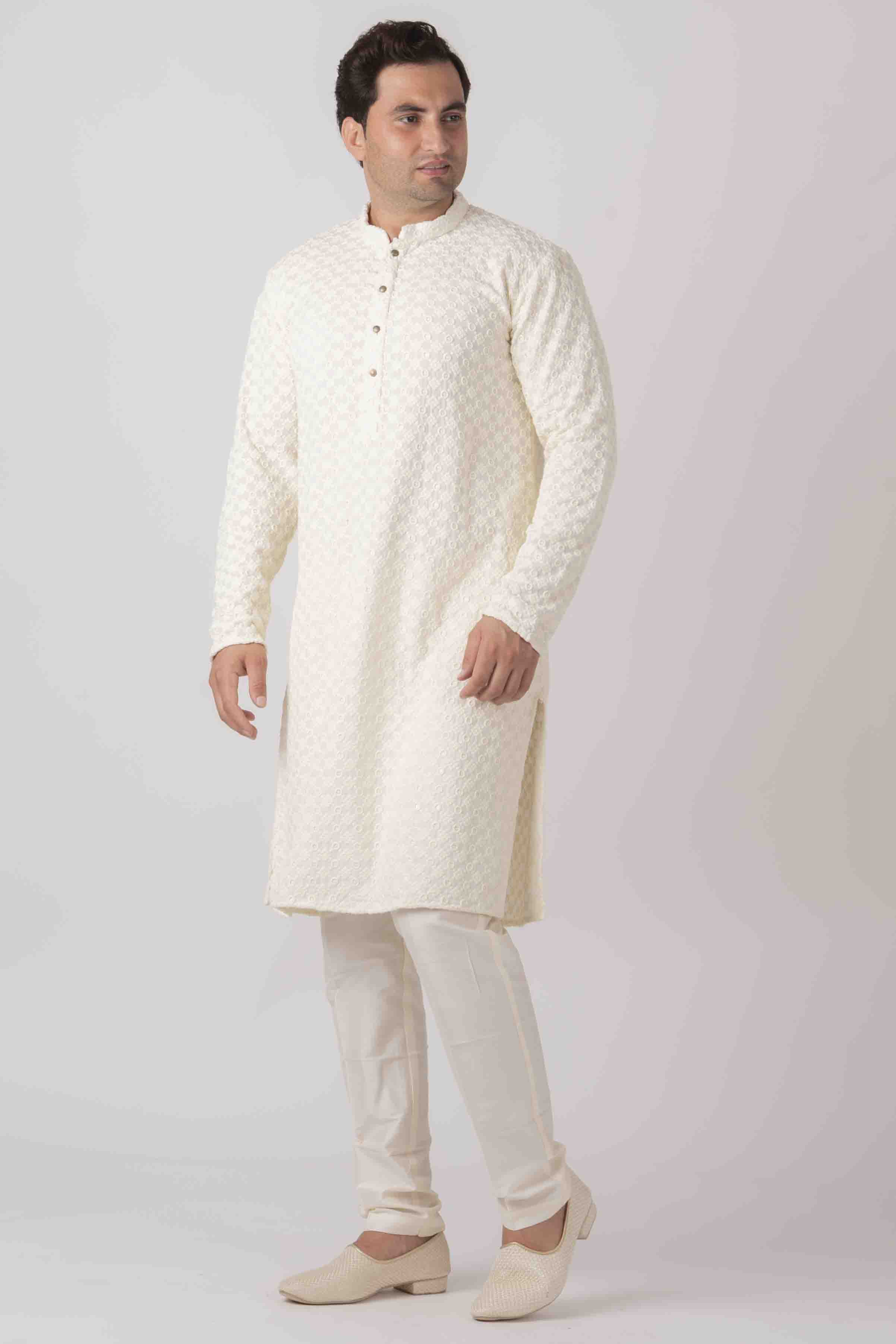 MLS CHIKANKARI KURTA PAJAMA