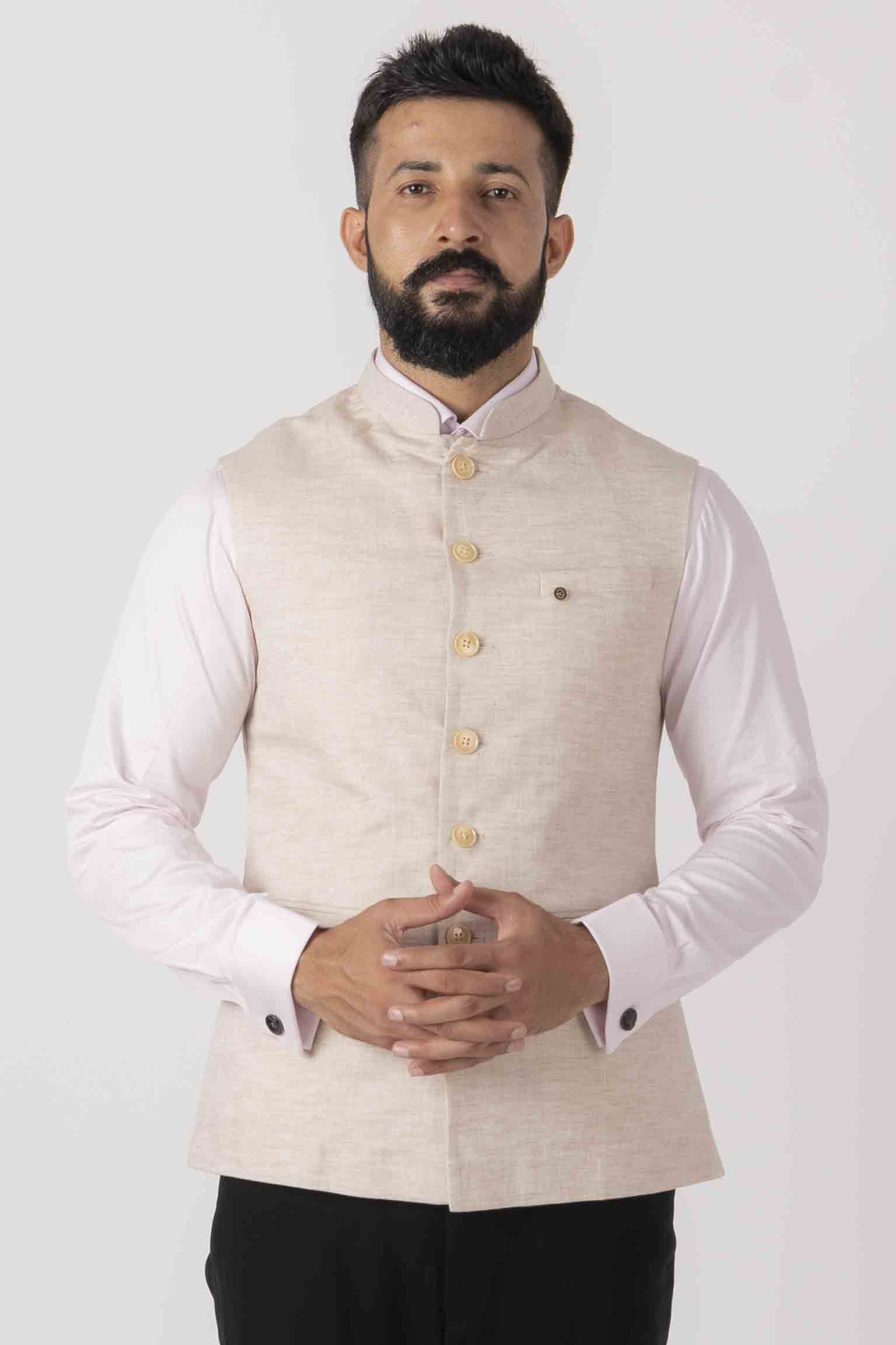 MLS LINEN JAWAHAR JACKET