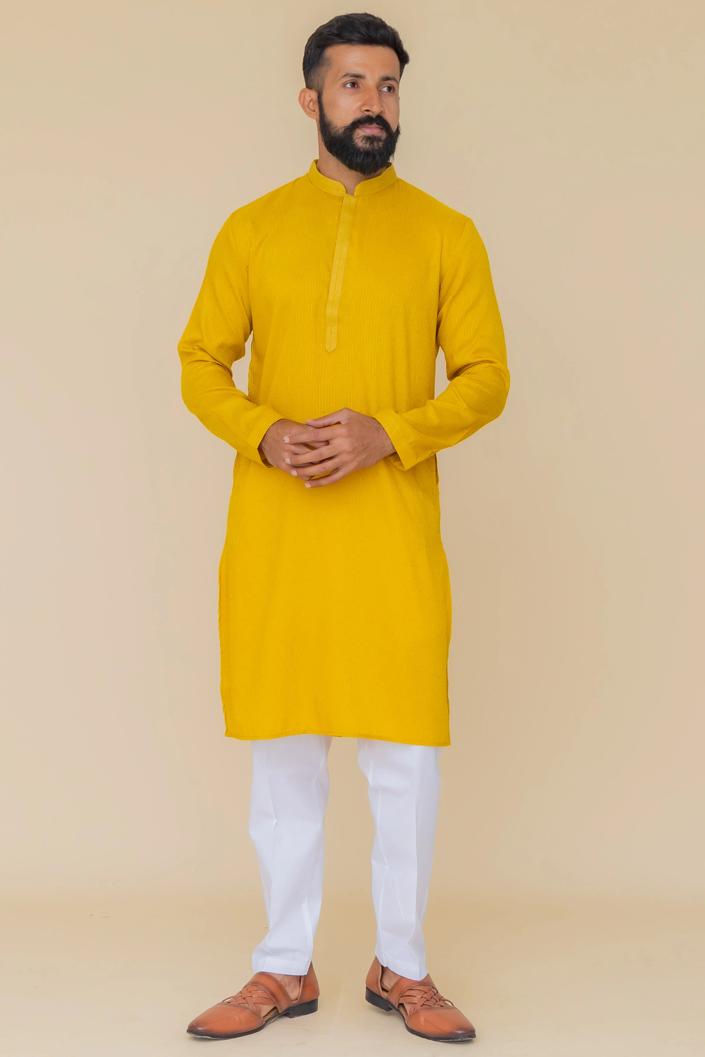 MLS EMBROIDERED KURTA PAJAMA