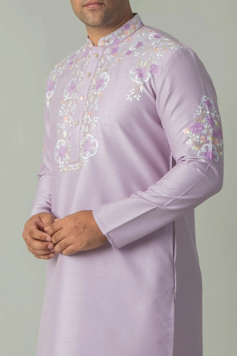MLS EMBROIDERED KURTA PAJAMA