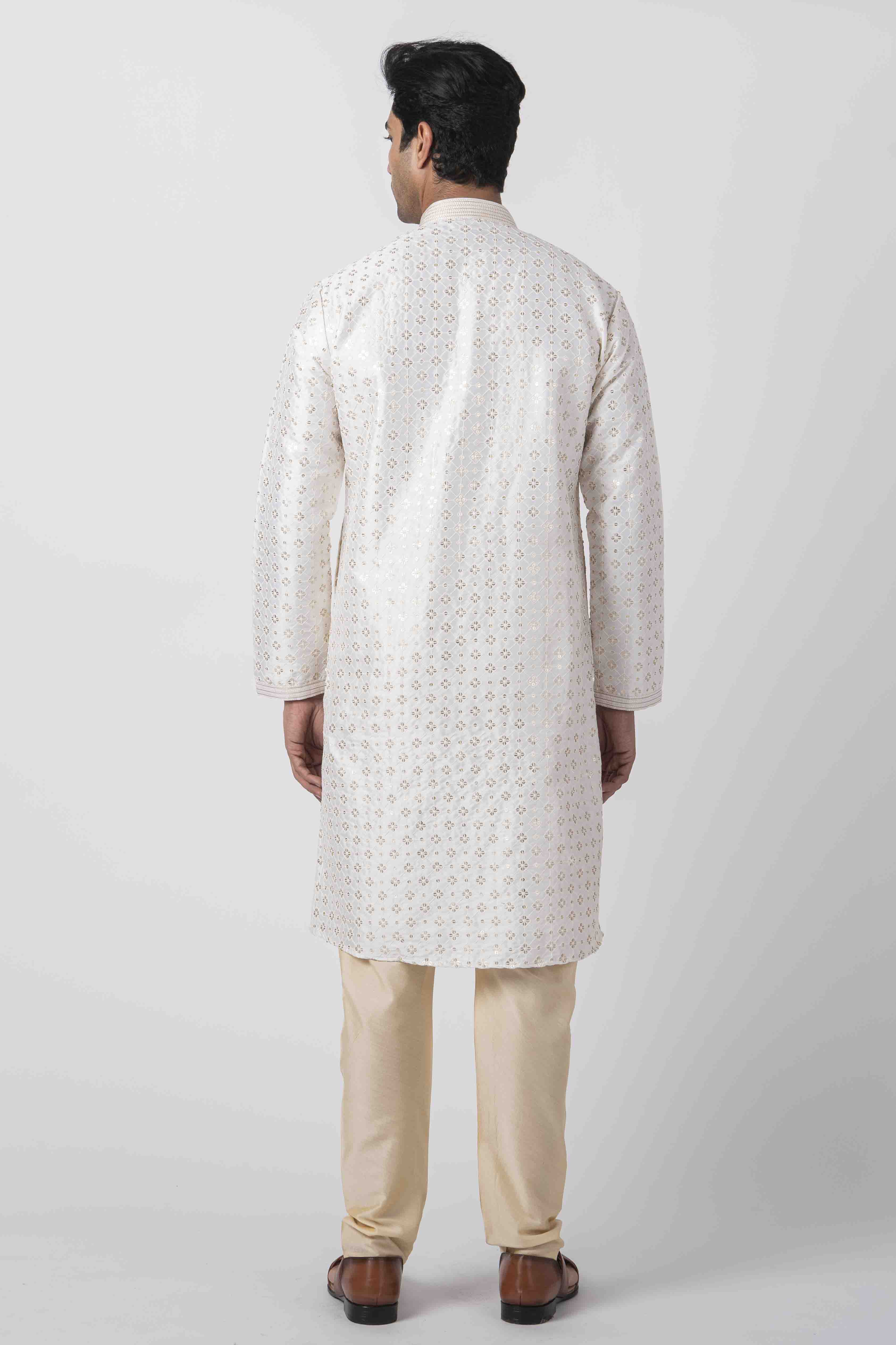 MLS EMBROIDERED KURTA PAJAMA