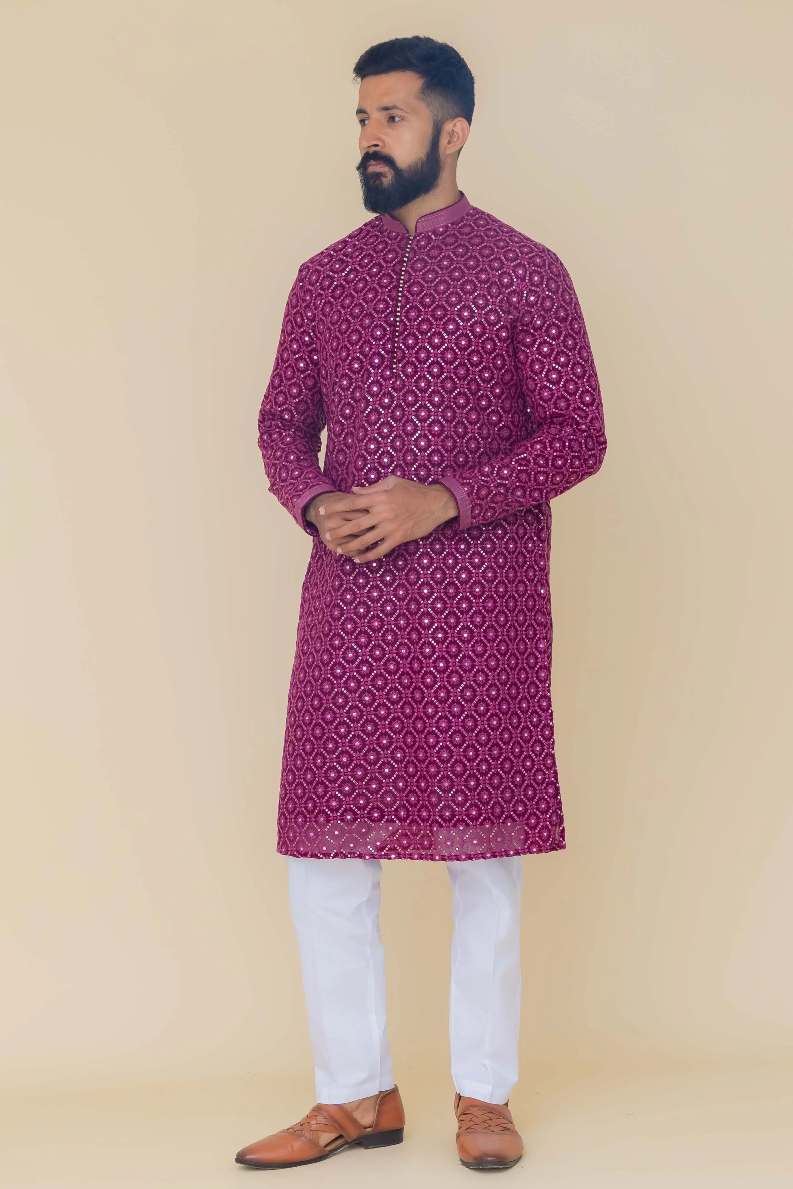 MLS CHIKANKARI KURTA PAJAMA