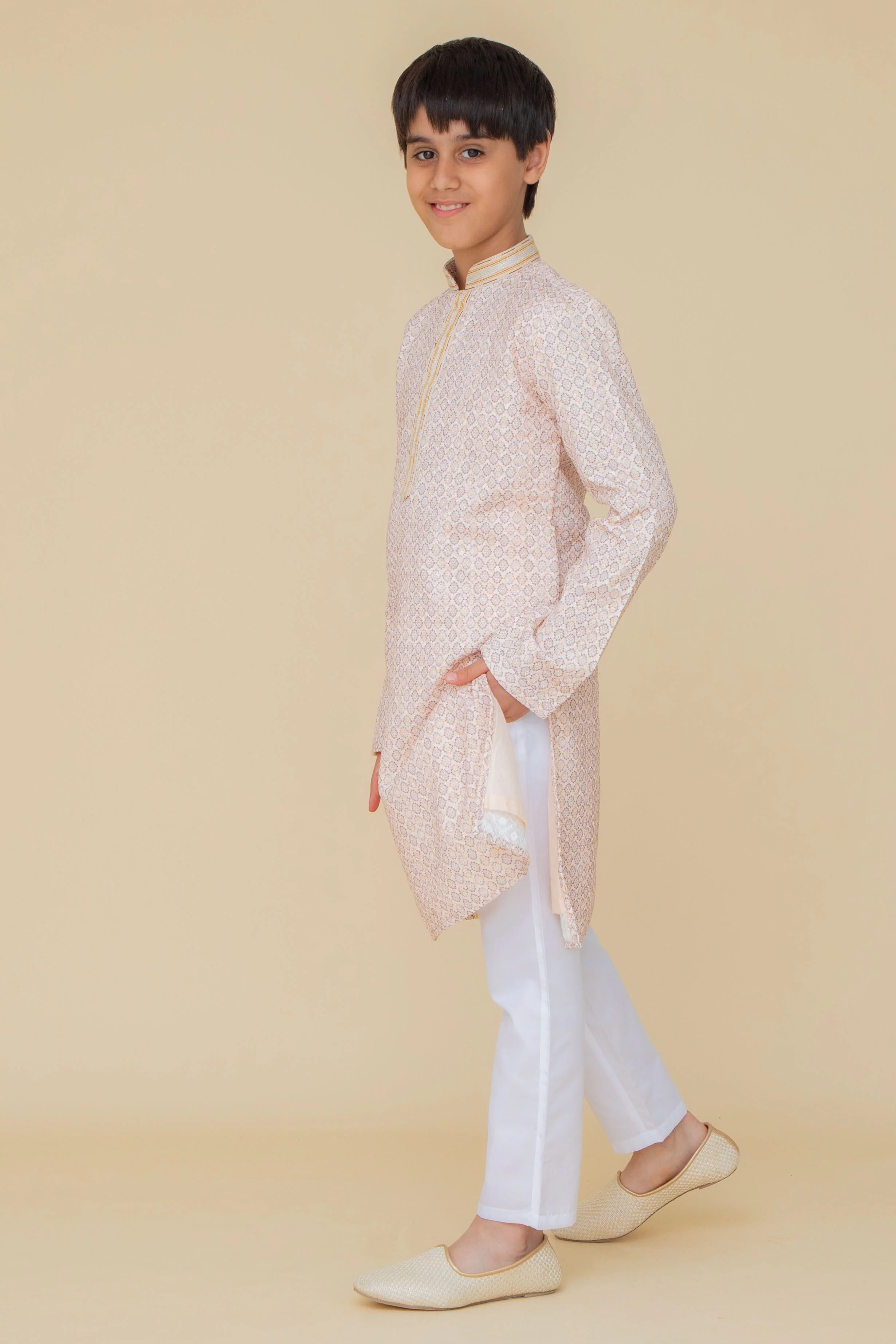 MLS PRINTED KIDS KURTA PAJAMA