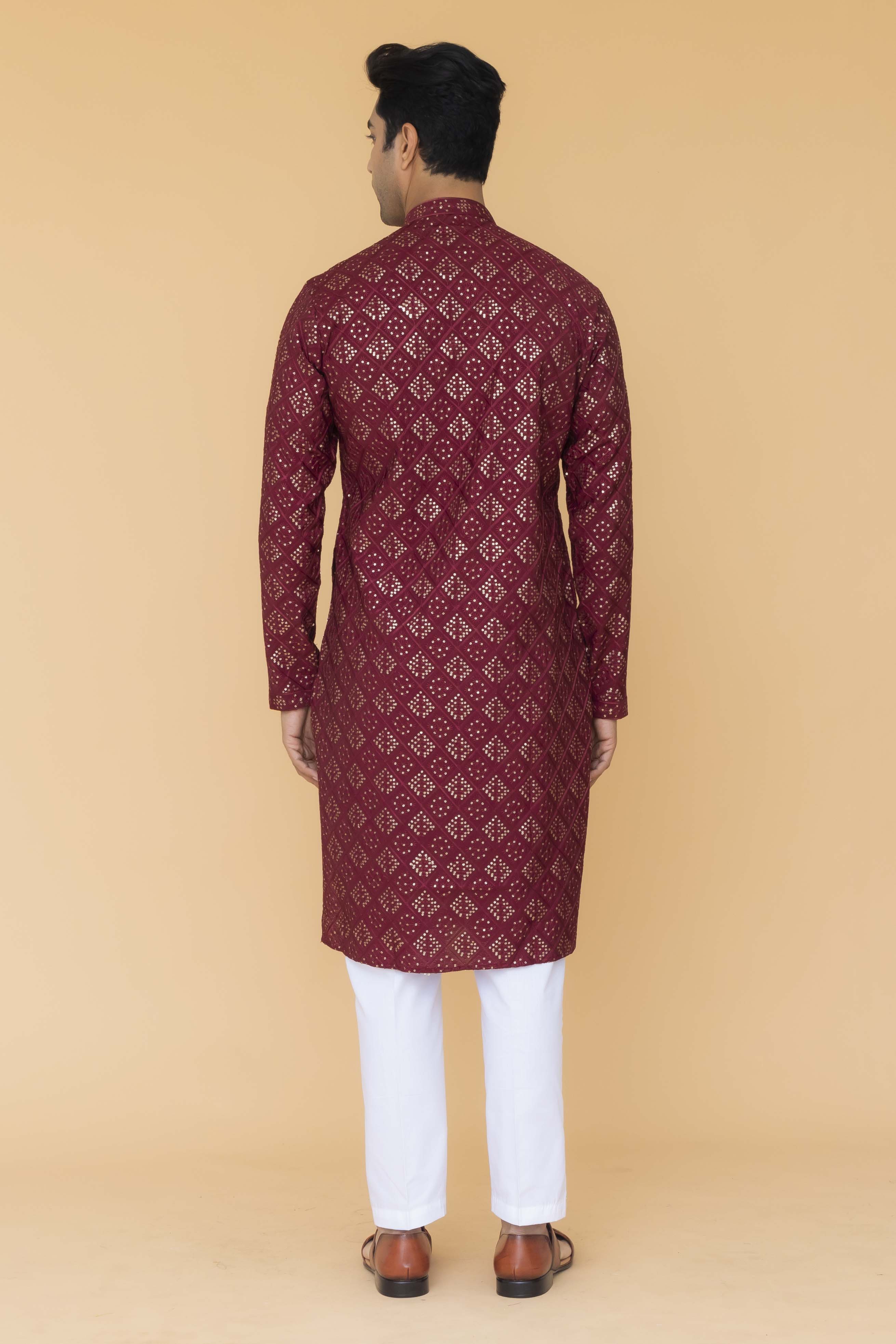 MLS EMBROIDERED KURTA PAJAMA