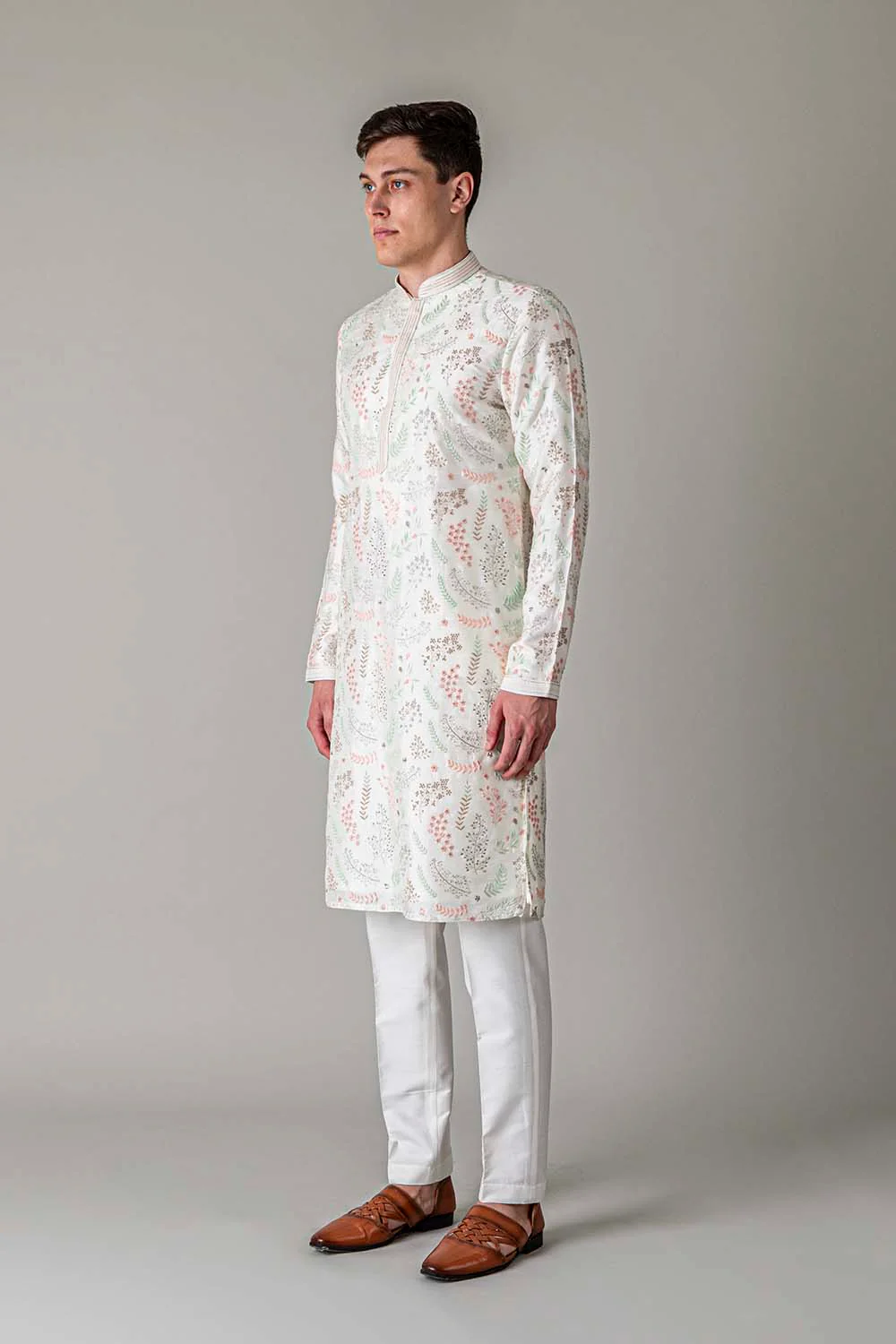 MLS EMBROIDERED KURTA PAJAMA