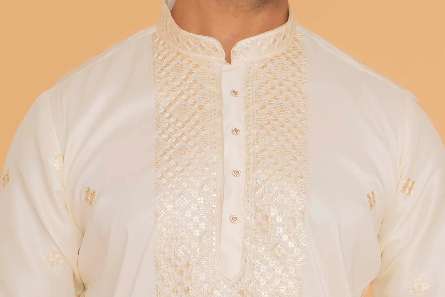 MLS EMBROIDERED KURTA PAJAMA