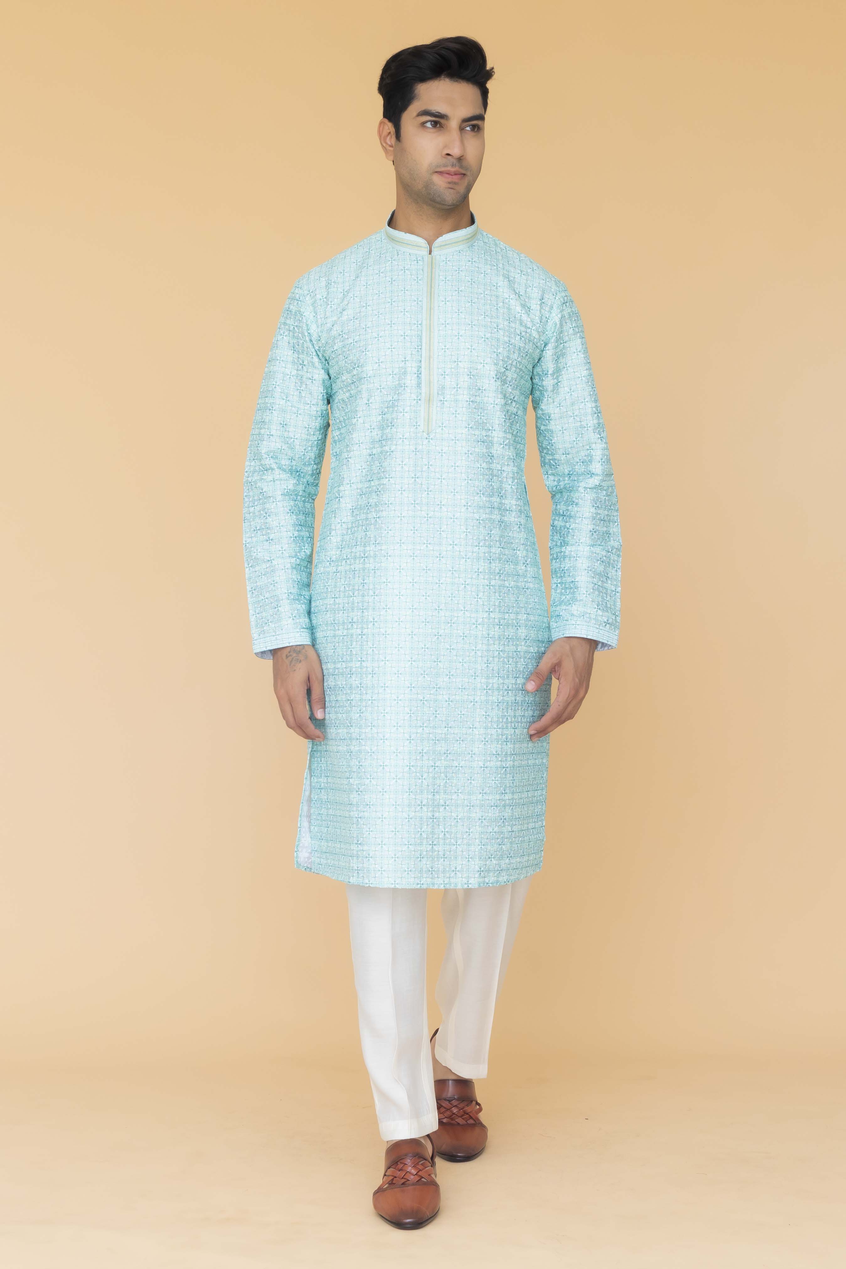 MLS EMBROIDERED KURTA PAJAMA