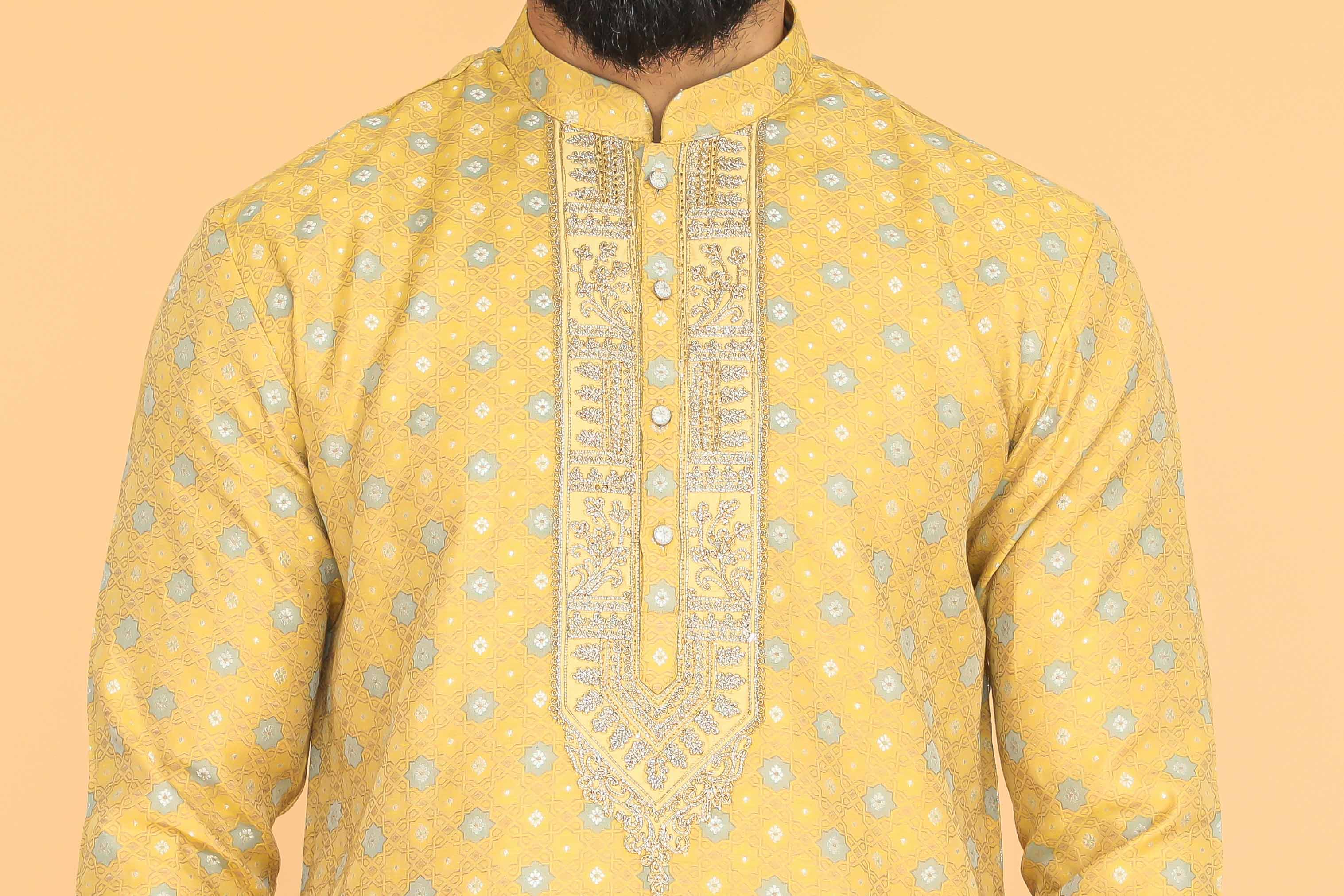 MLS EMBROIDERED KURTA PAJAMA