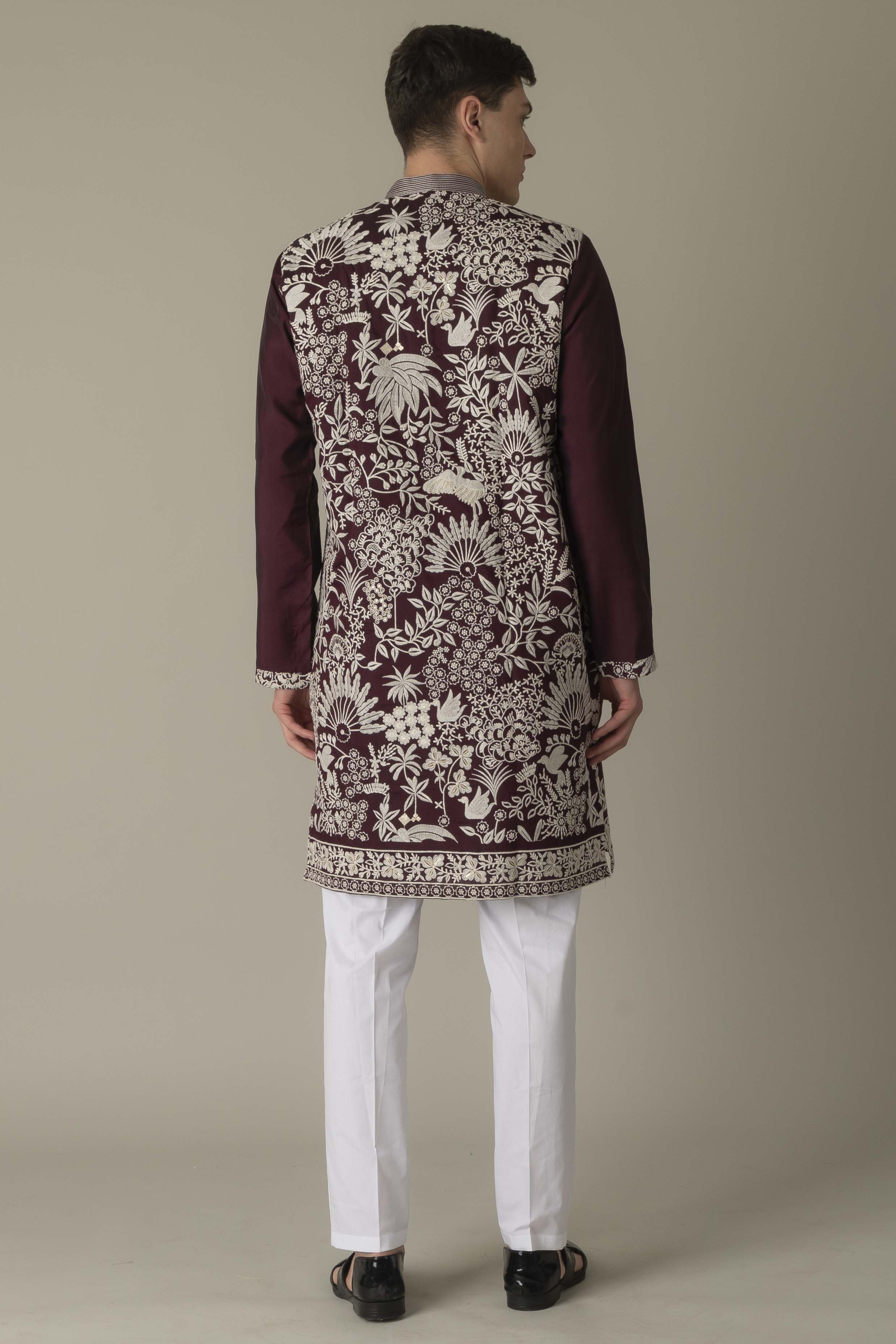 MLS EMBROIDERED KURTA PAJAMA