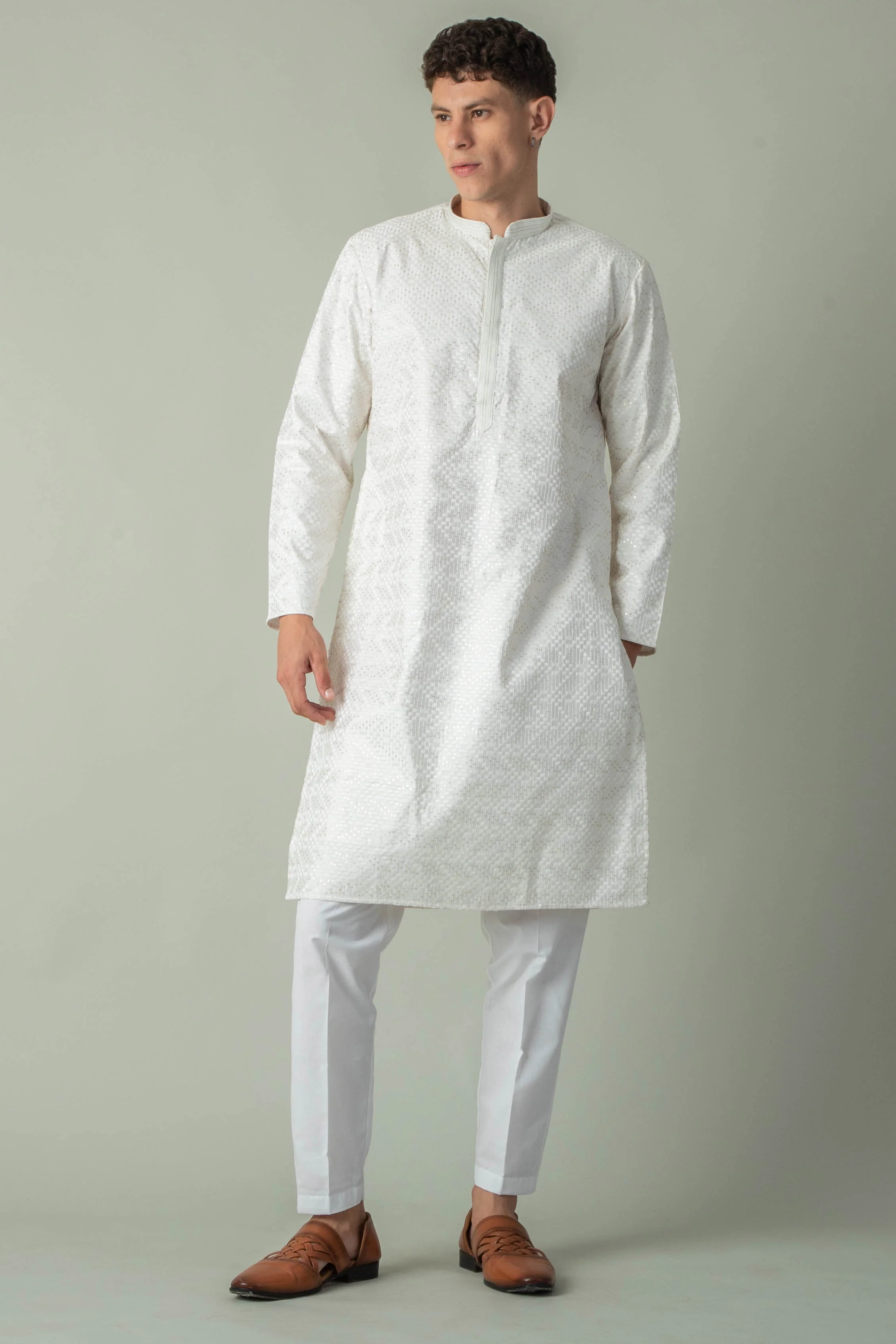 MLS EMBROIDERED KURTA PAJAMA