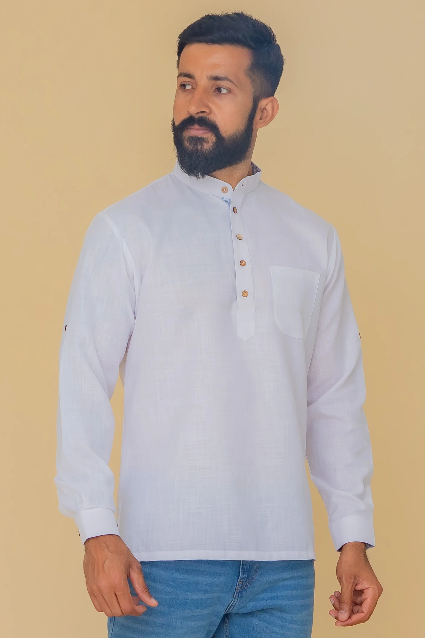 MLS SHORT KURTA FULL SLEEVES