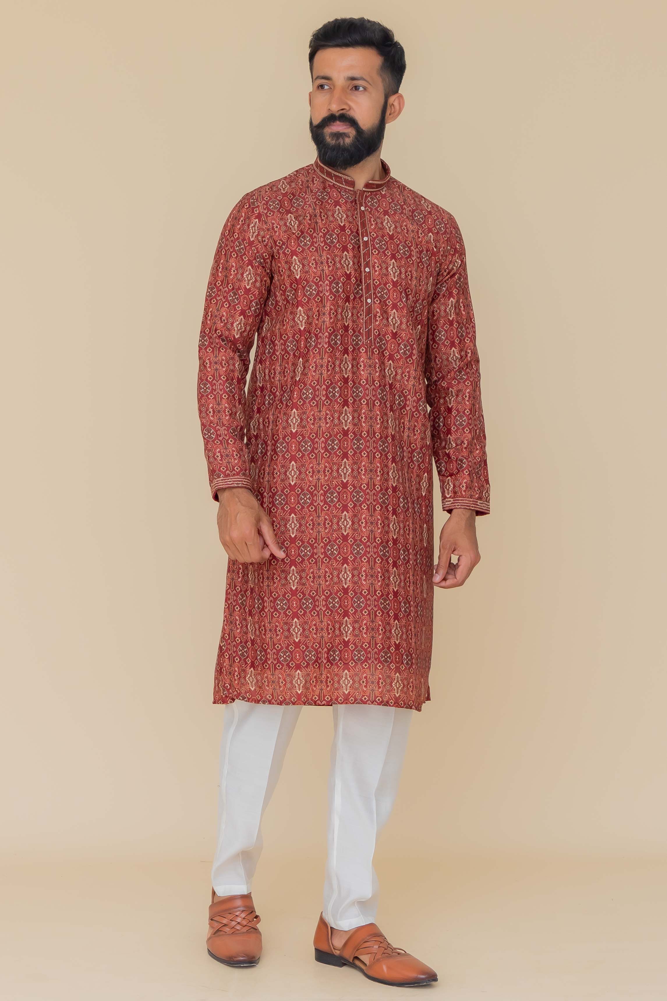 MLS PRINTED KURTA PAJAMA