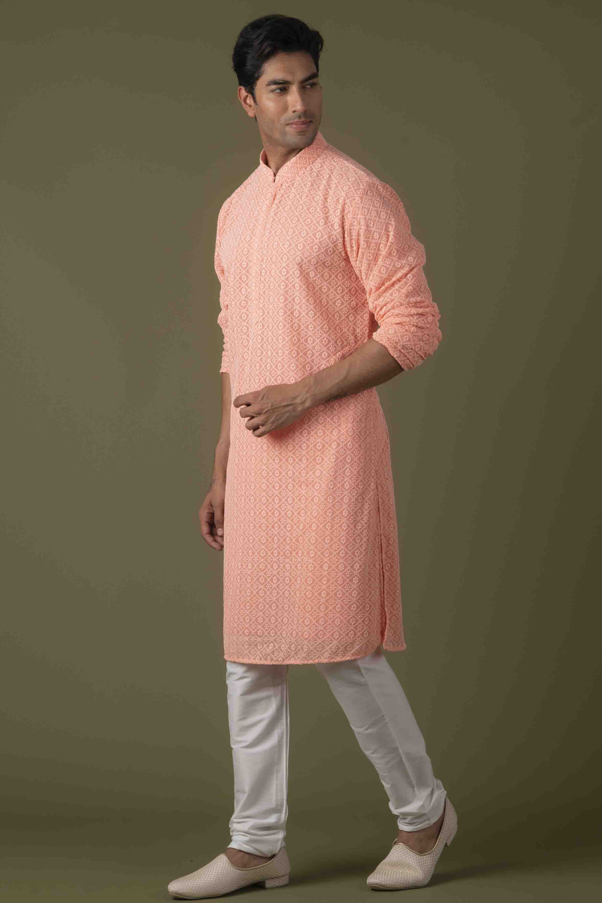 MLS CHIKANKARI KURTA PAJAMA