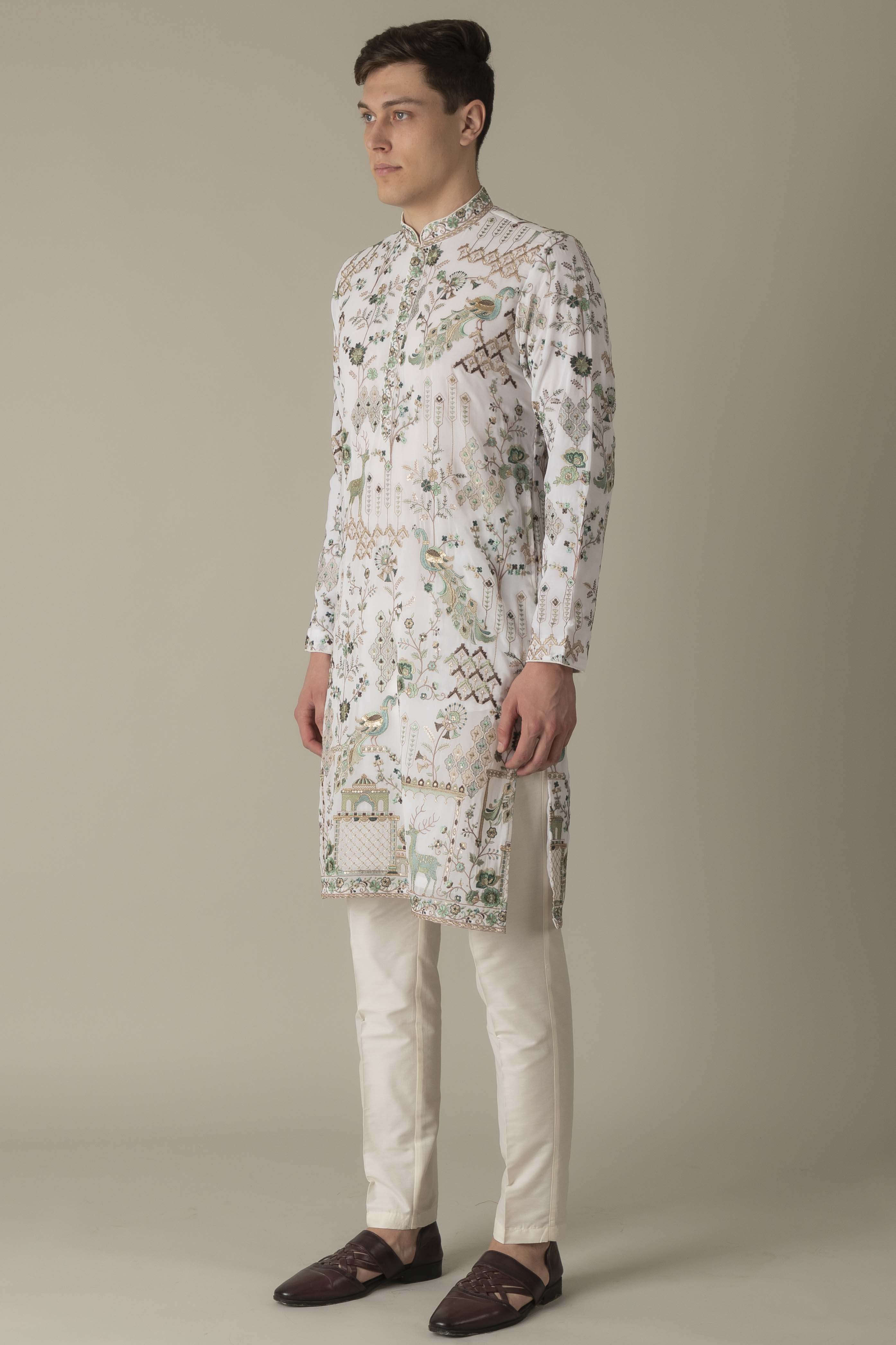 MLS EMBORIDERED KURTA PAJAMA