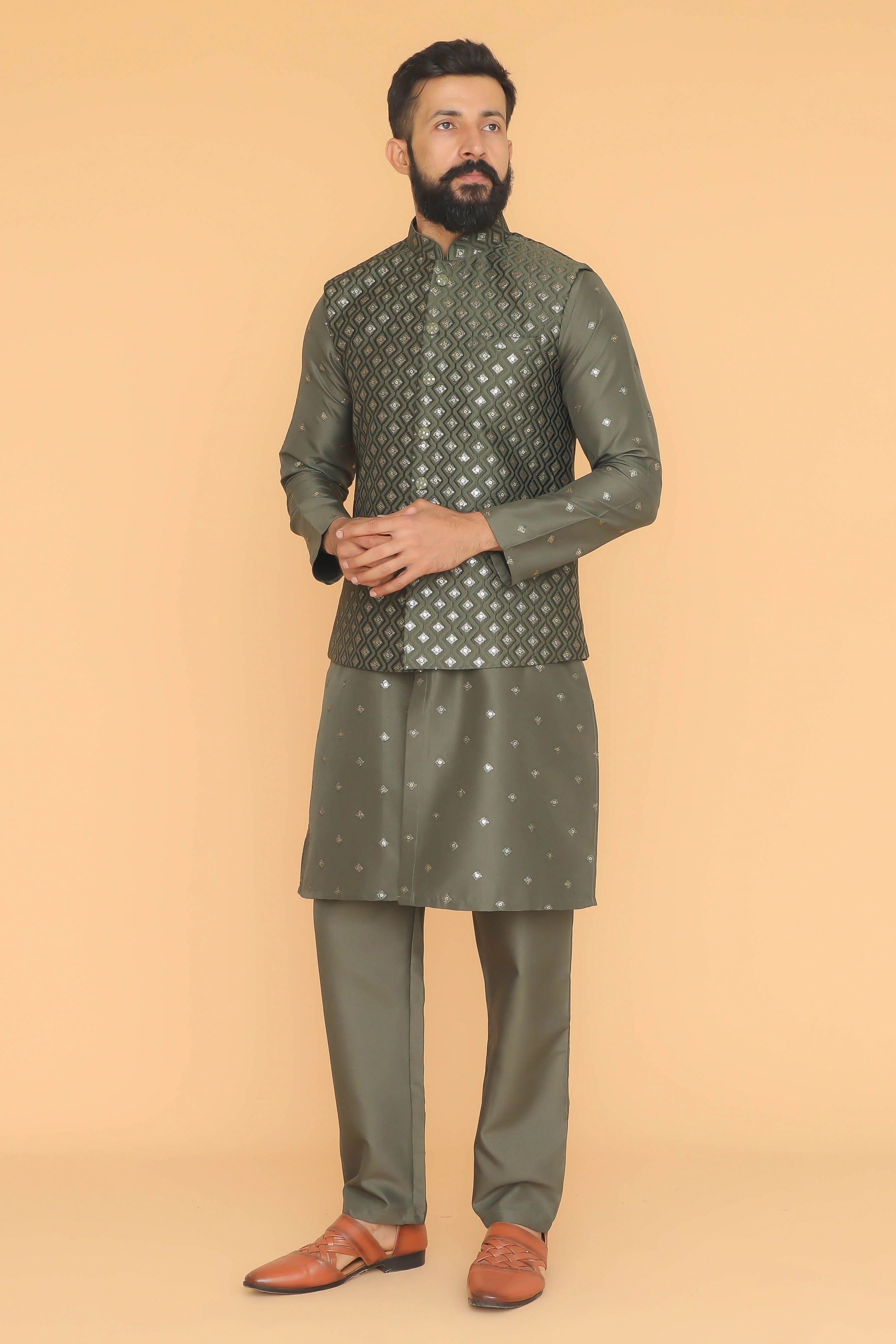 MLS KURTA JAWAHAR SET