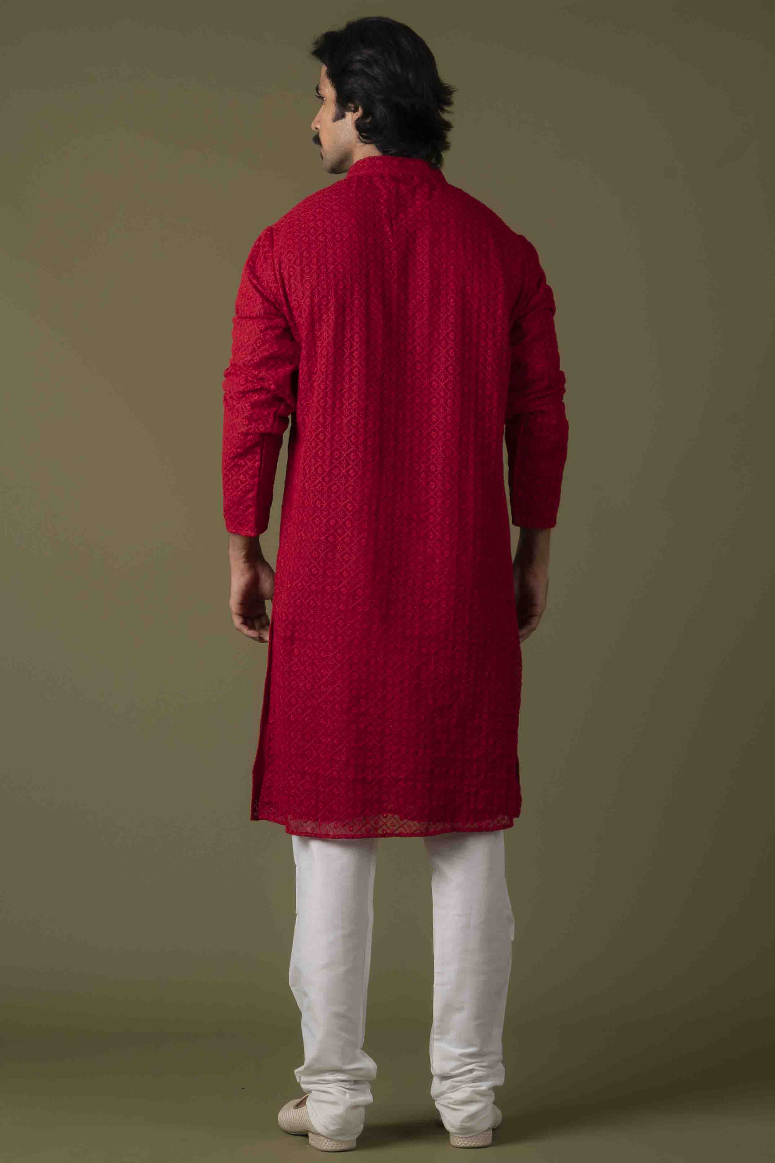 MLS CHIKANKARI KURTA PAJAMA