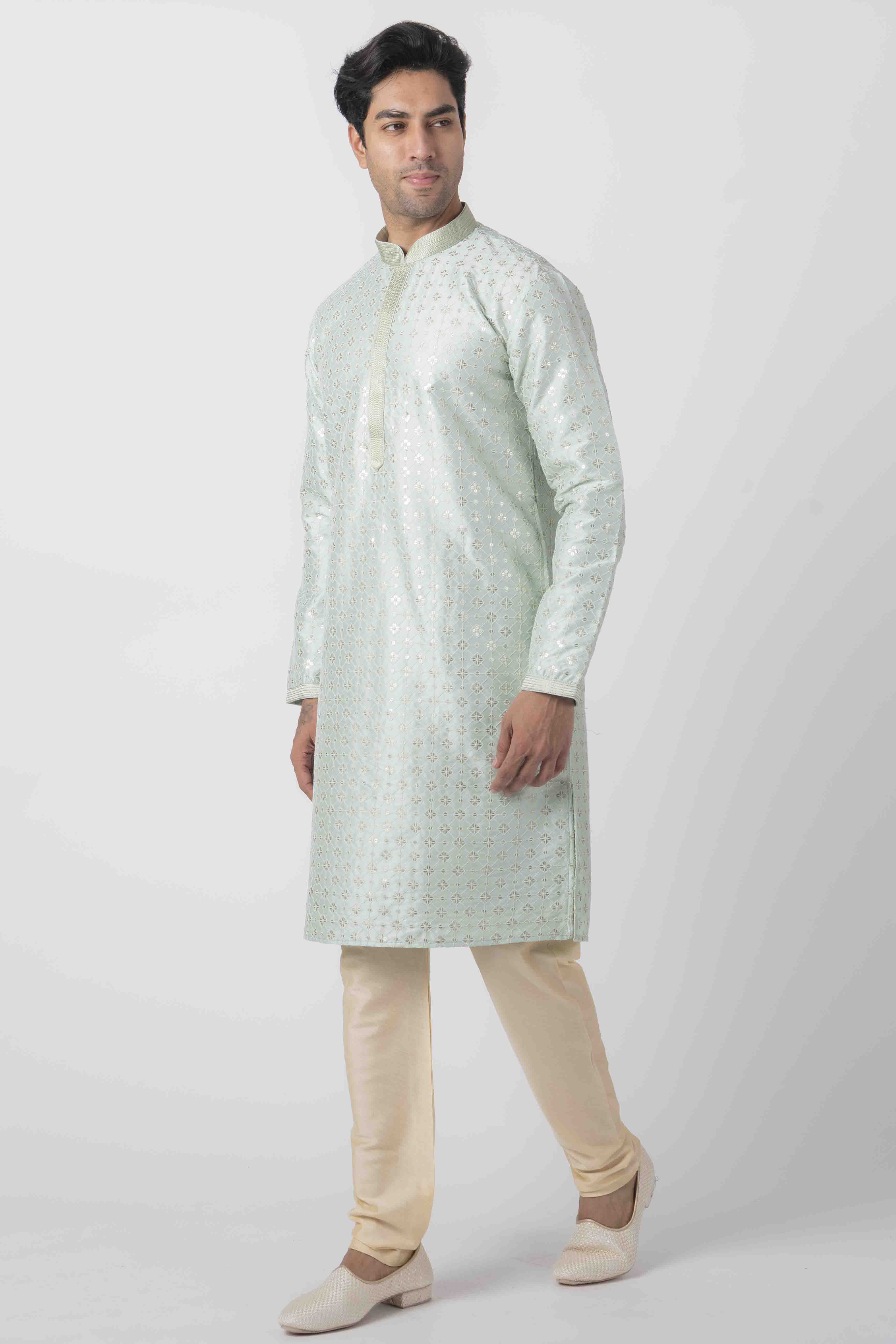 MLS EMBROIDERED KURTA PAJAMA
