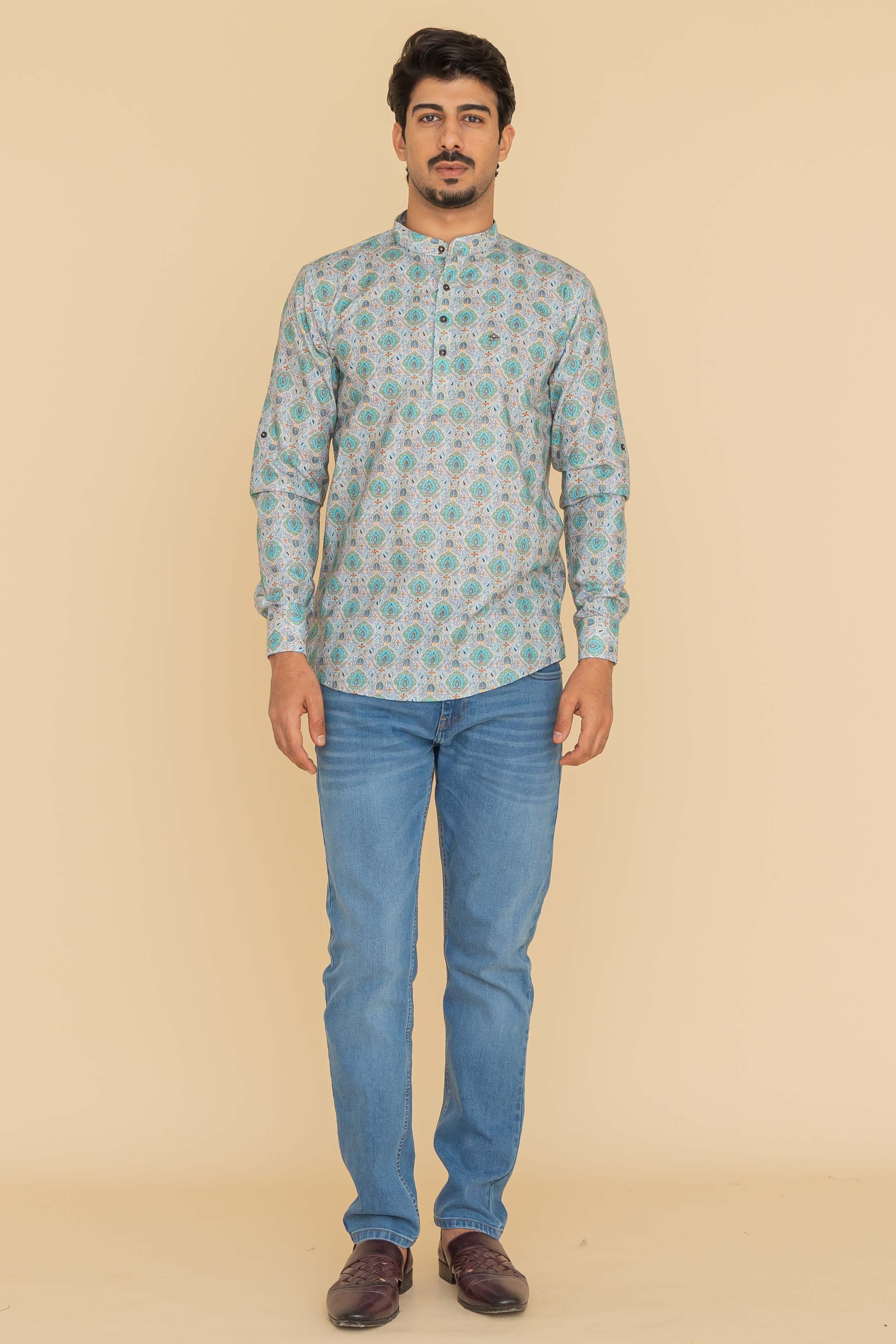 MLS SHORT KURTA FULL SLEEVES