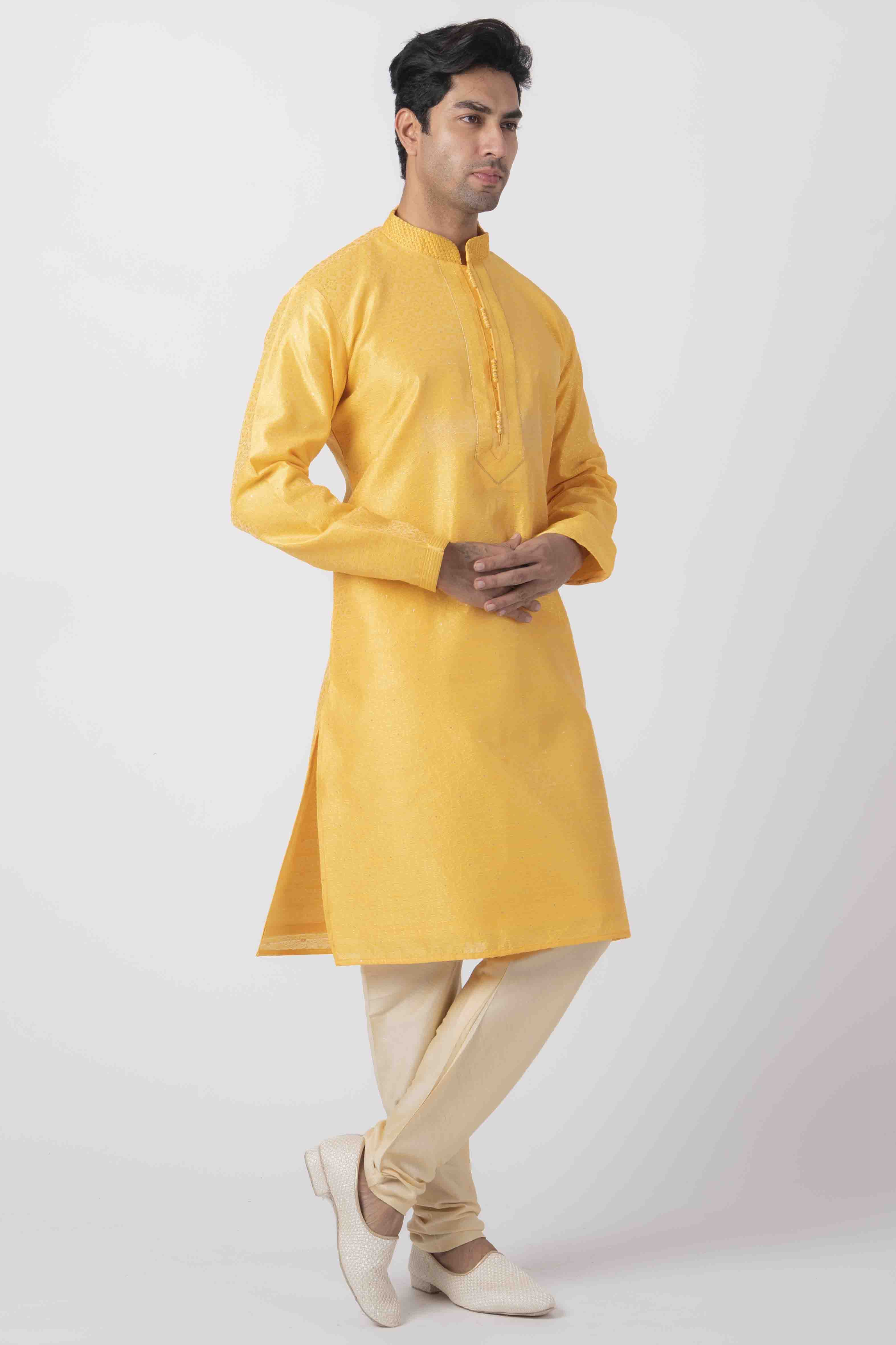 MLS ART SILK KURTA PAJAMA