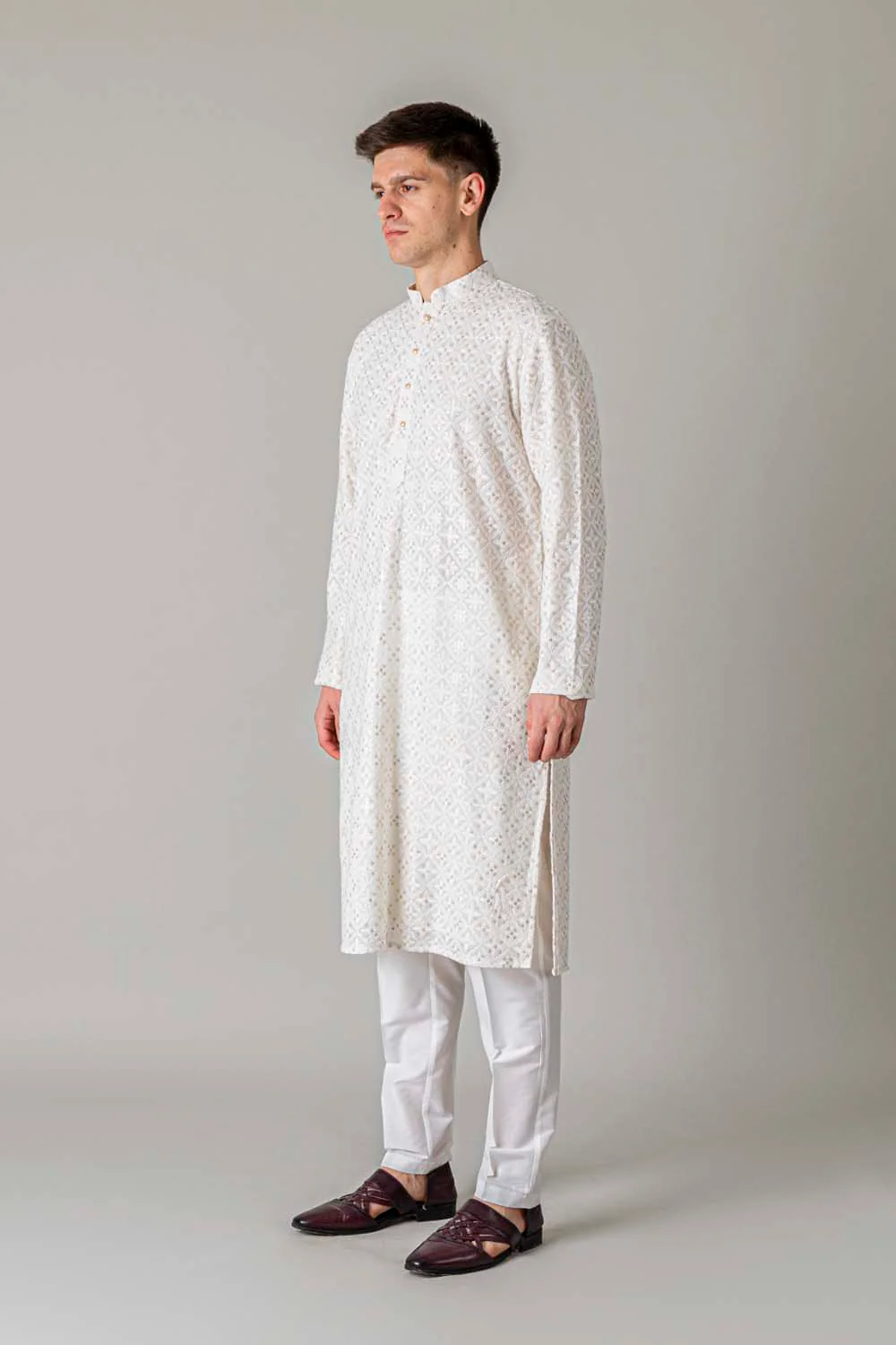 MLS EMBROIDERED KURTA PAJAMA