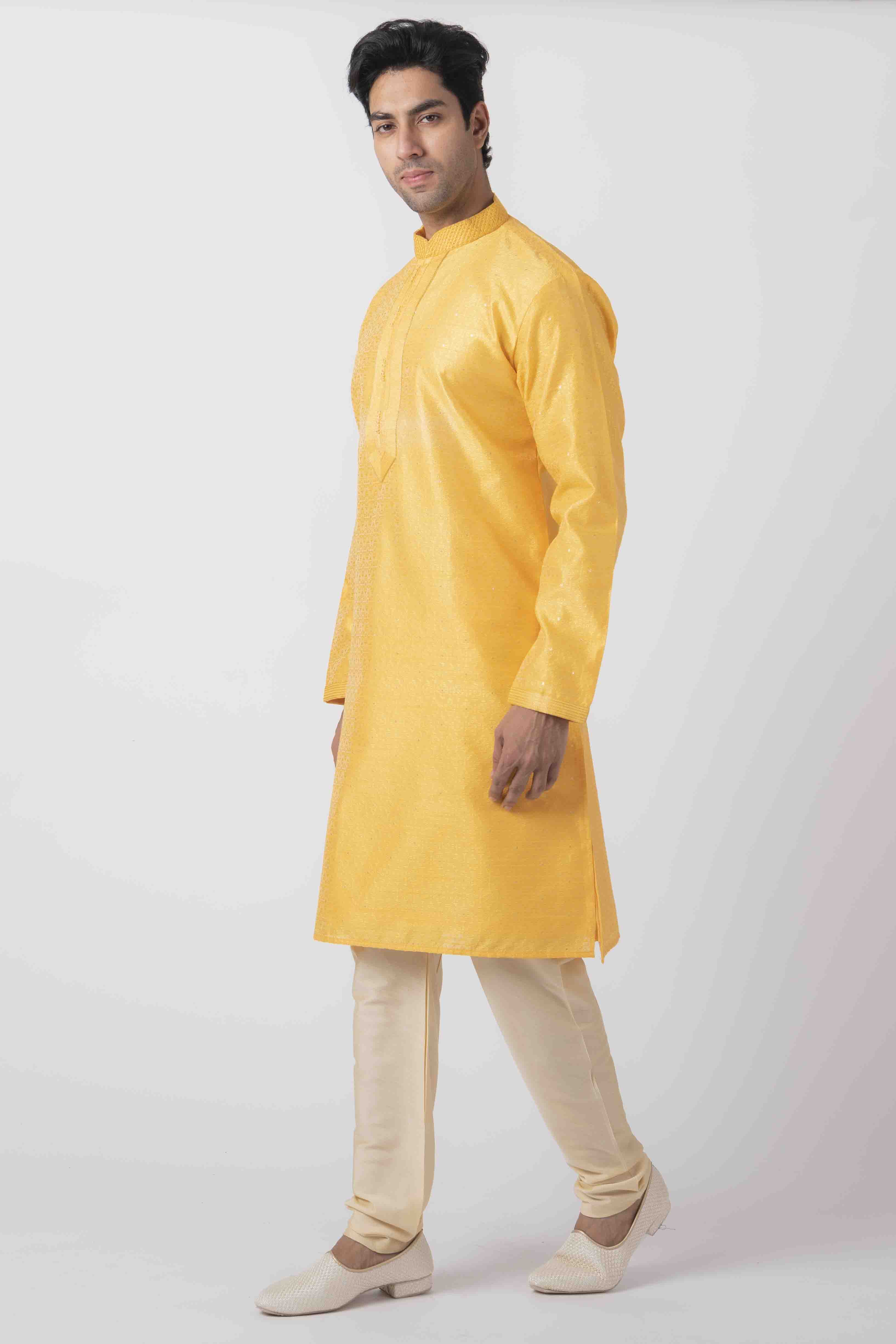 MLS ART SILK KURTA PAJAMA
