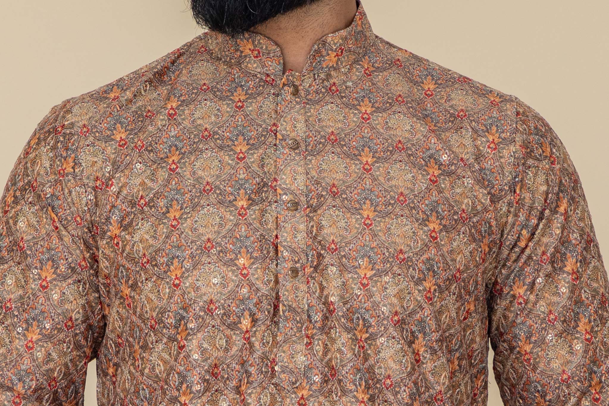 MLS PRINTED KURTA PAJAMA