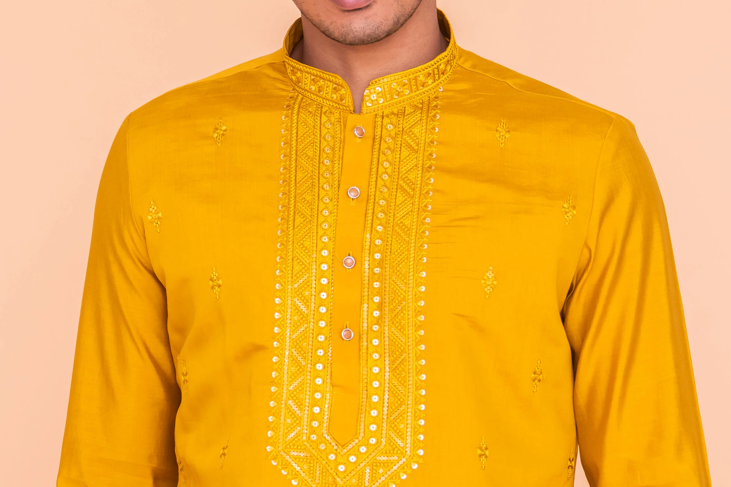 MLS EMBROIDERED KURTA PAJAMA