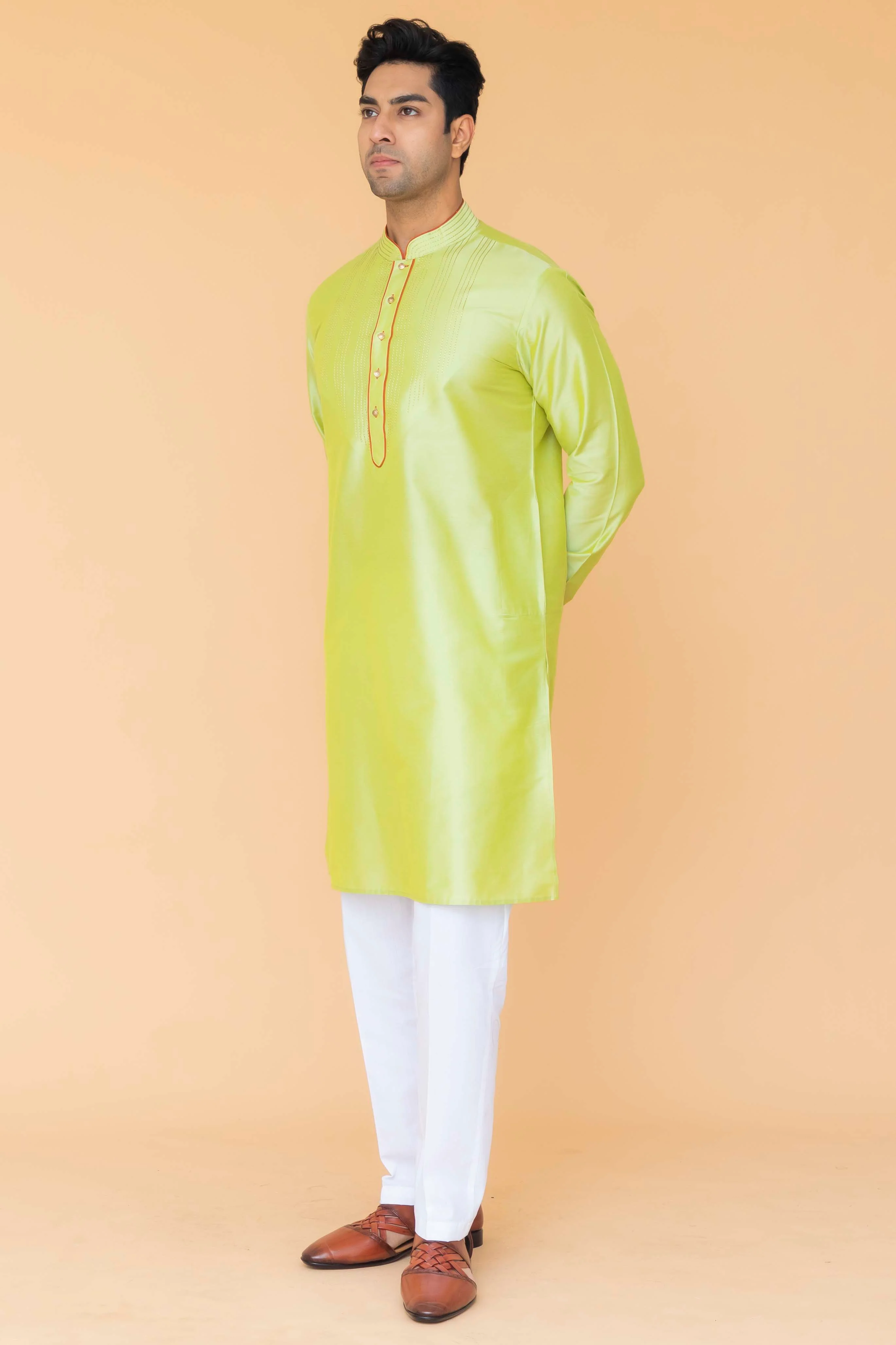 MLS EMBROIDERED KURTA PAJAMA