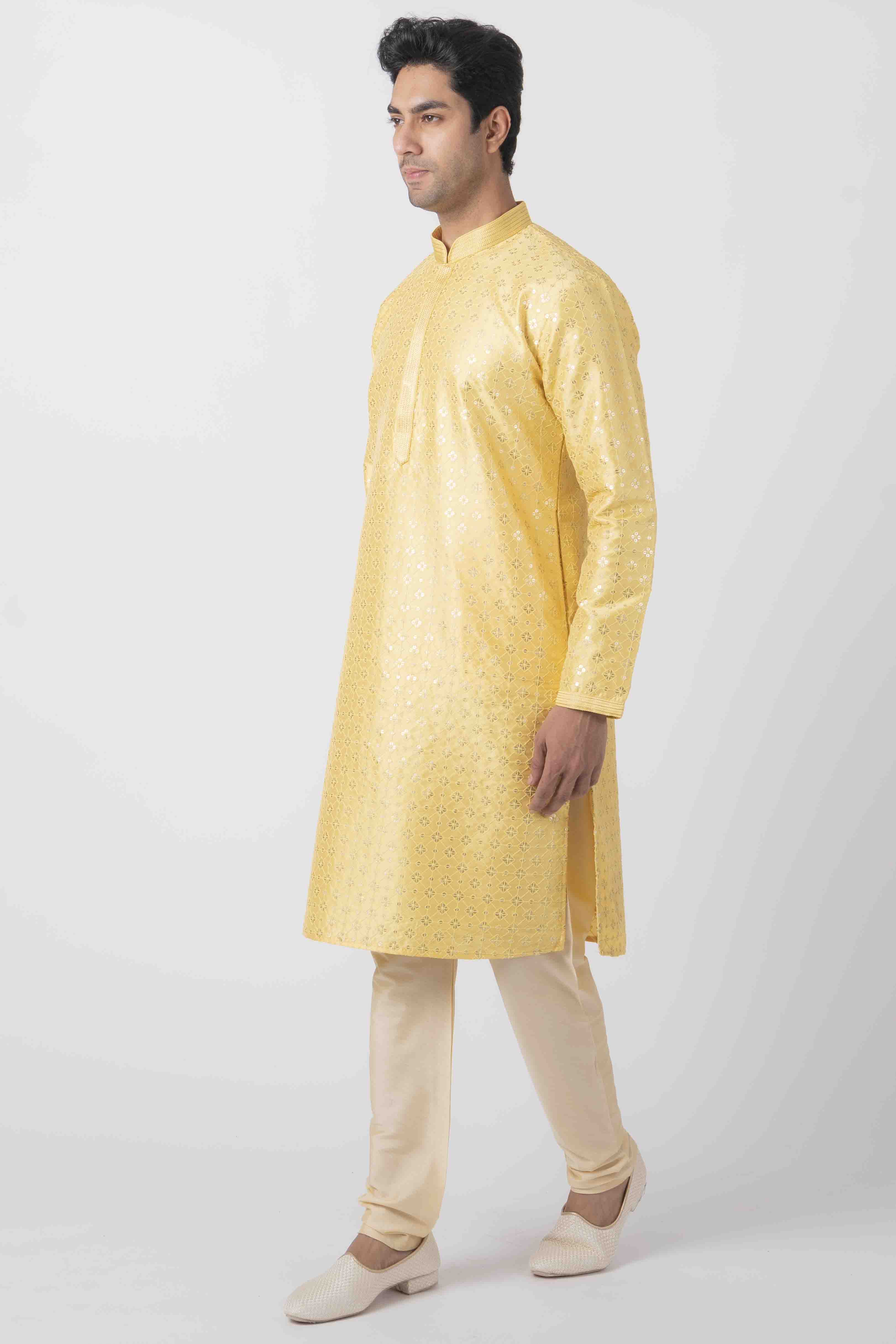 MLS EMBROIDERED KURTA PAJAMA
