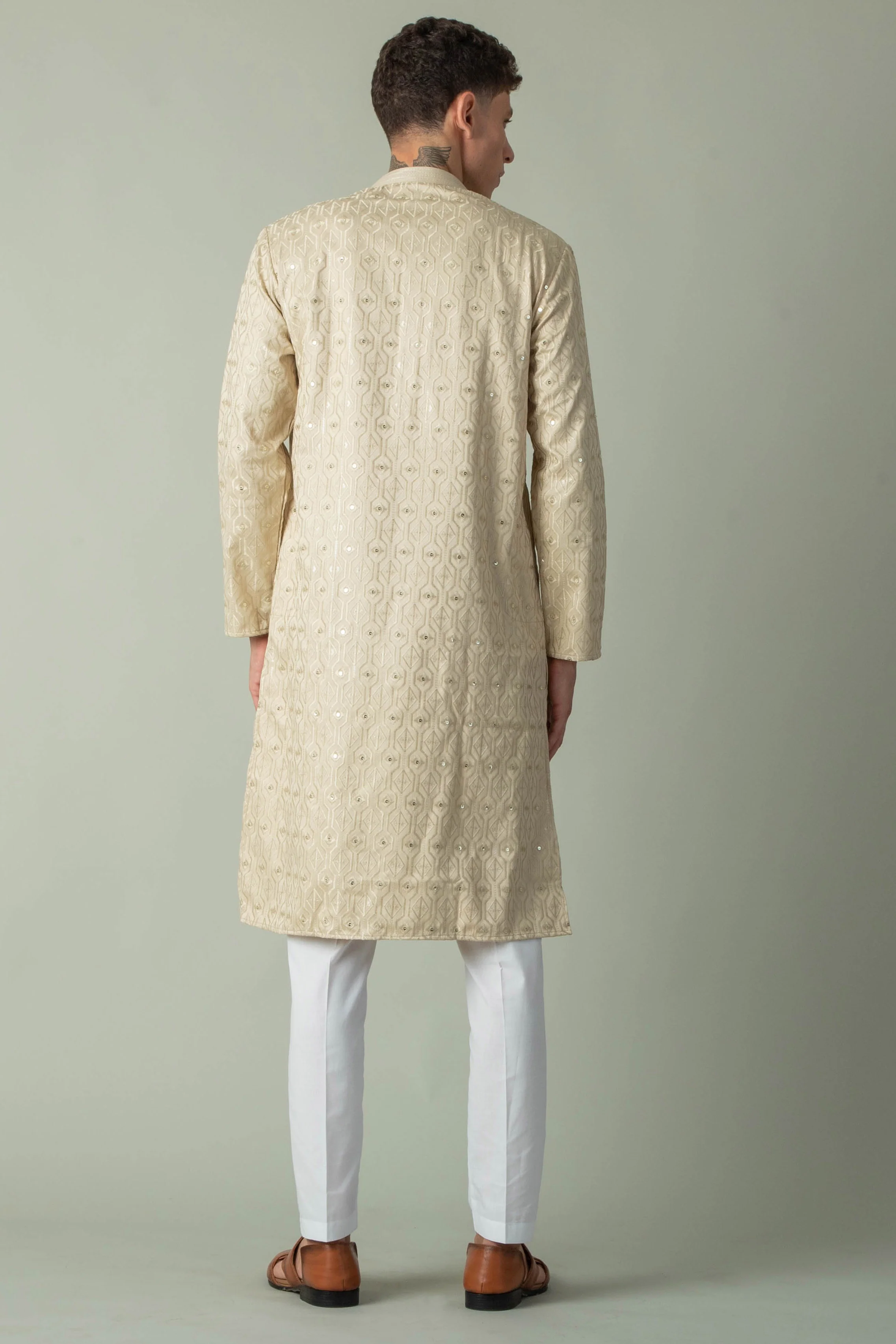 MLS EMBROIDERED KURTA PAJAMA