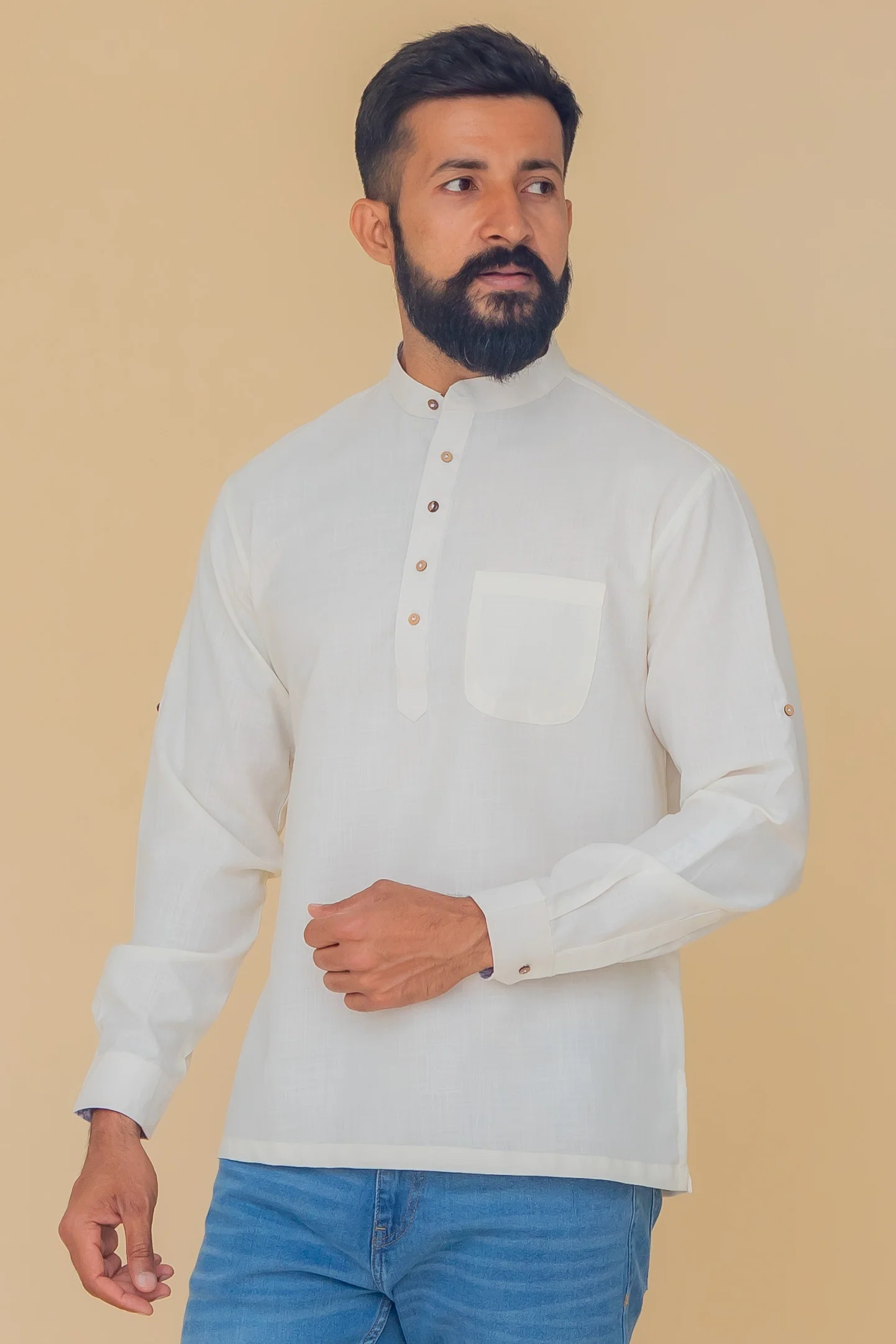 MLS SHORT KURTA FULL SLEEVES