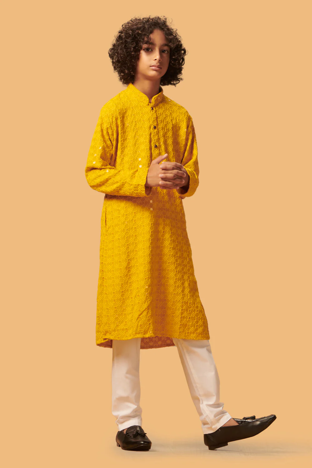 MLS KIDS CHIKANKARI KURTA PAJAMA