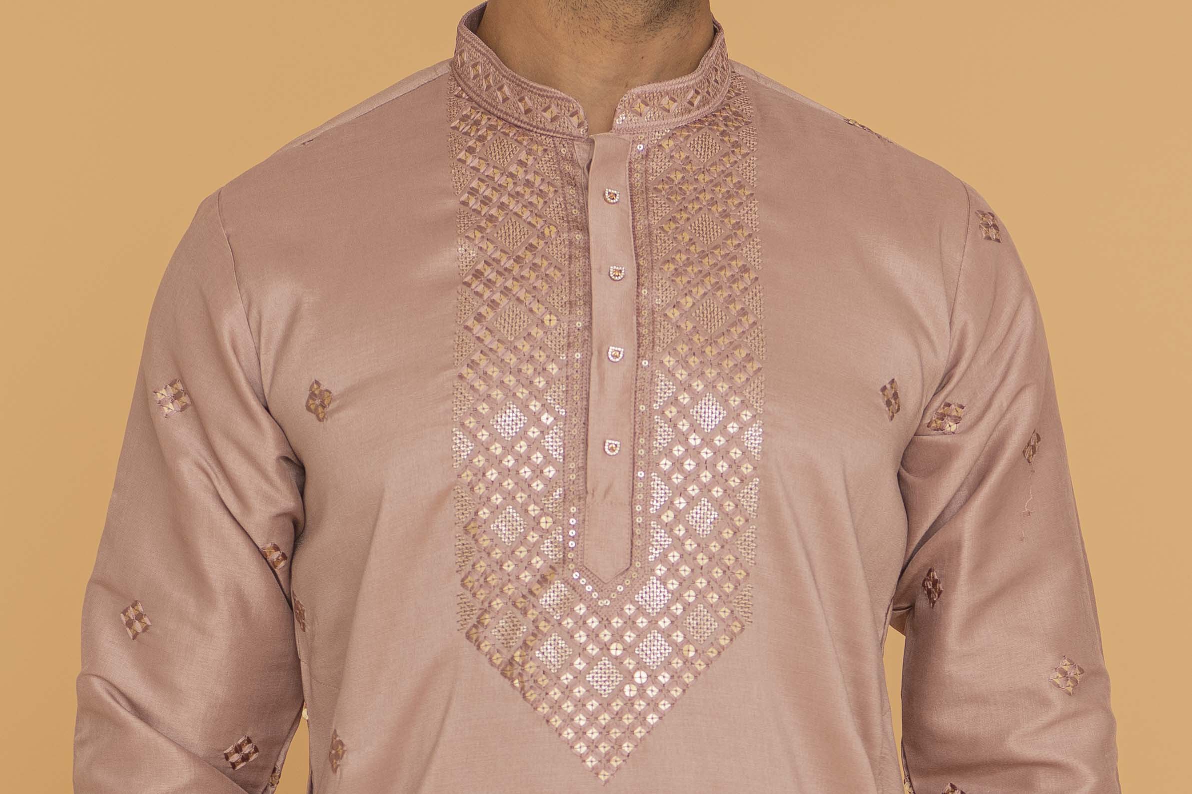 MLS EMBROIDERED KURTA PAJAMA