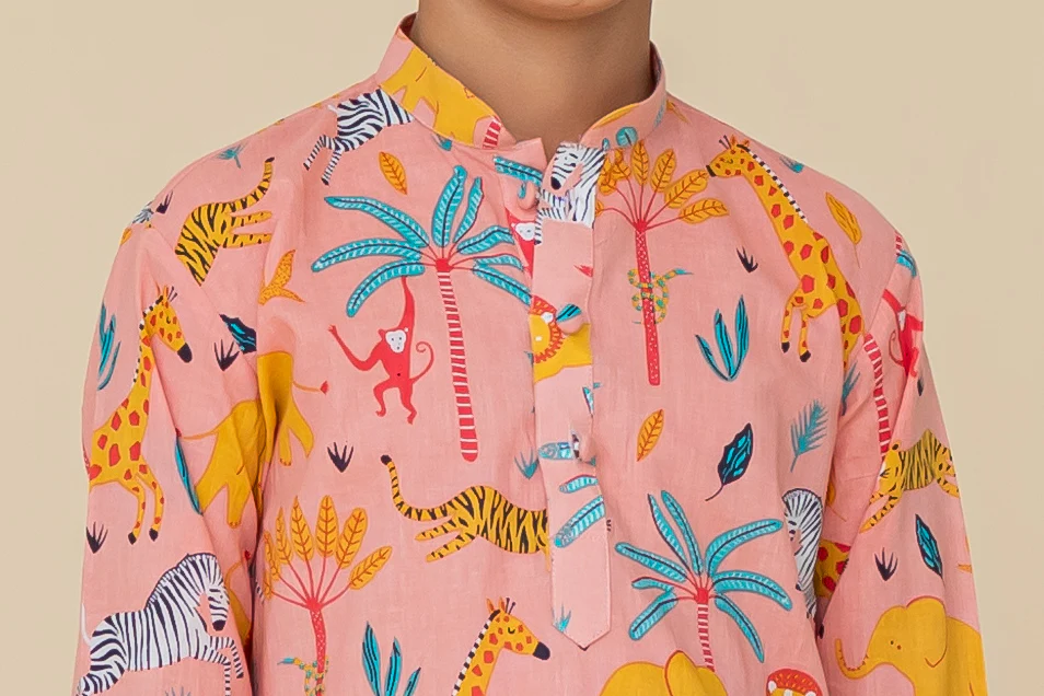 MLS KIDS PRINTED KURTA PAJAMA