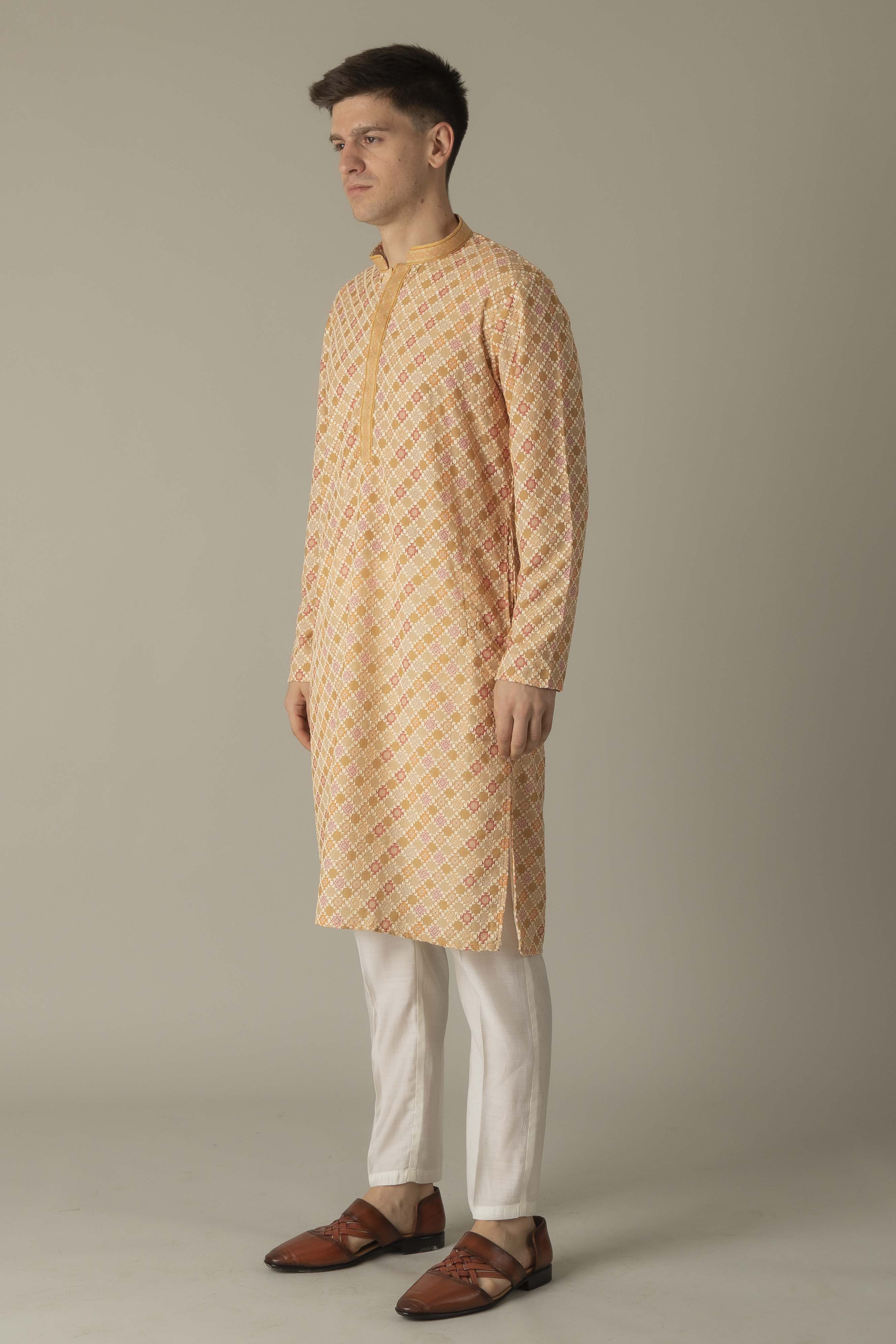 MLS EMBROIDERED KURTA PAJAMA