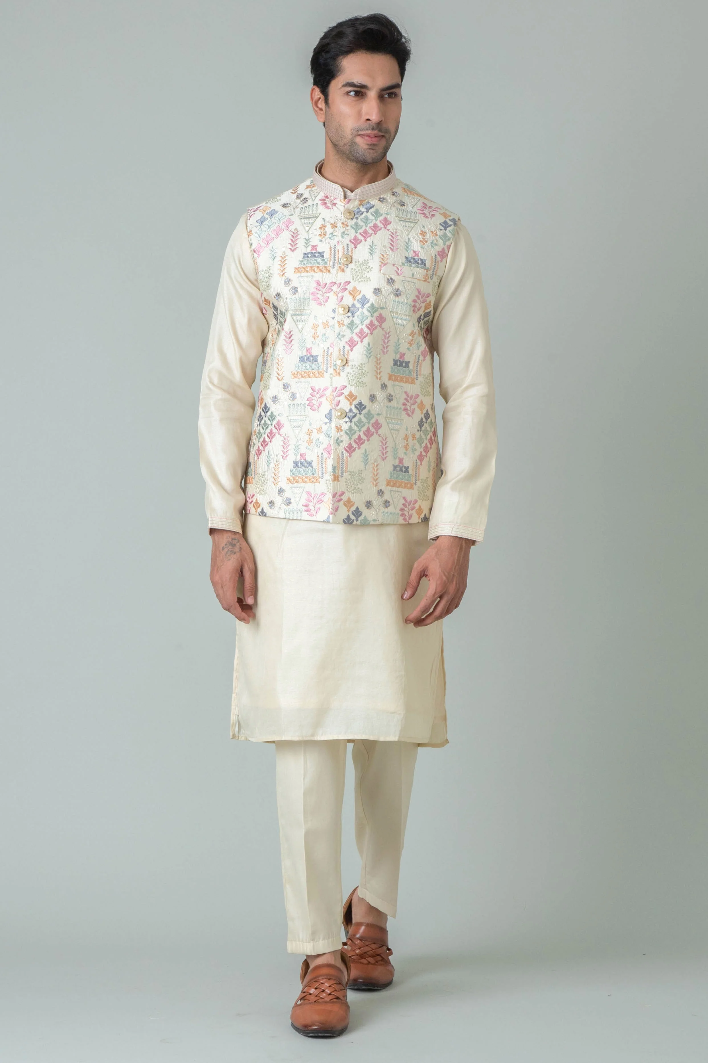 MLS KURTA JAWAHAR SET
